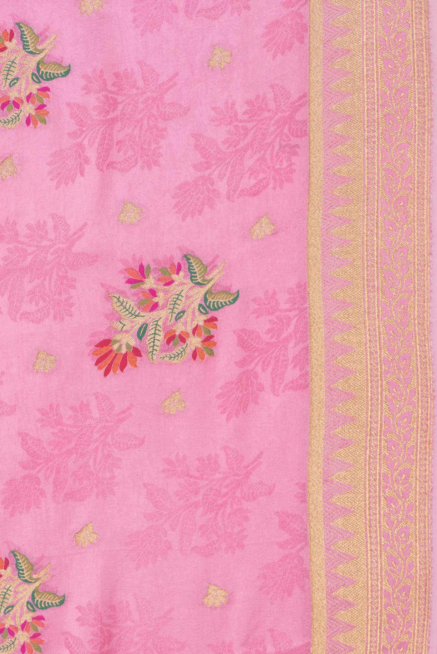 Pink Dual Tone Banarasi Silk Saree