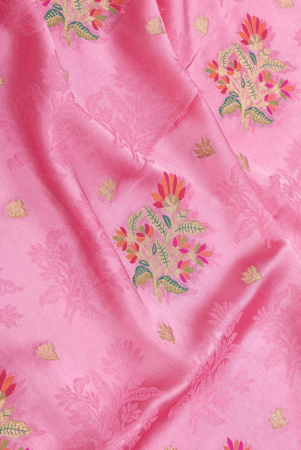 Pink Dual Tone Banarasi Silk Saree