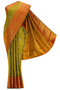 Green Dual Tone Kanjivaram Tissue Silk Saree