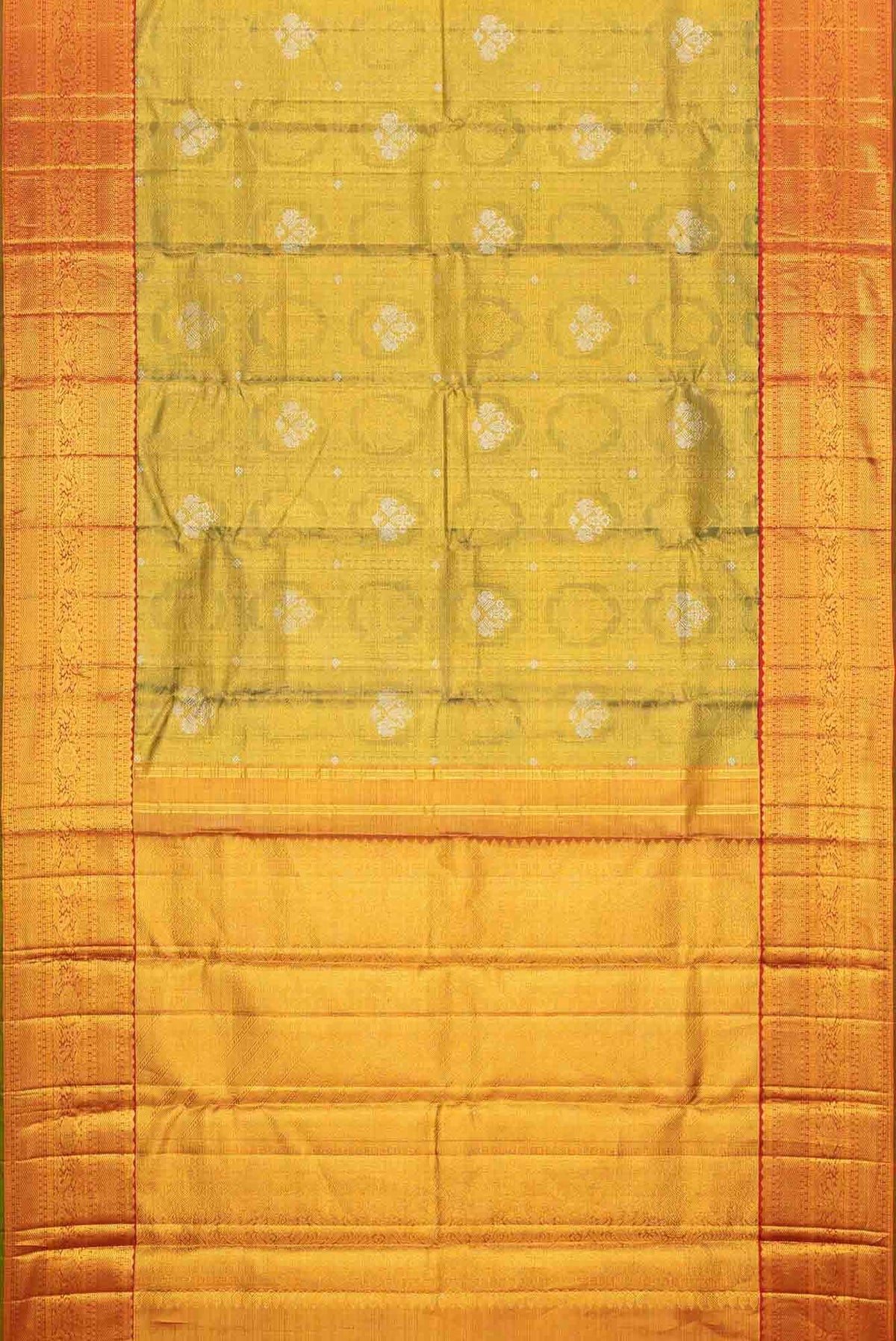Green Dual Tone Kanjivaram Tissue Silk Saree