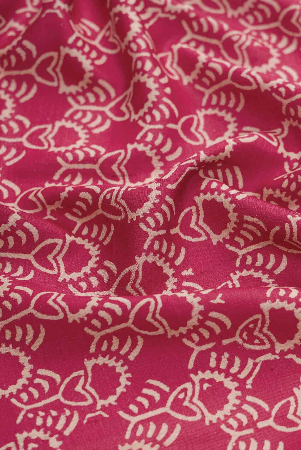 Rani Pink Dual Tone Tussar Silk Saree