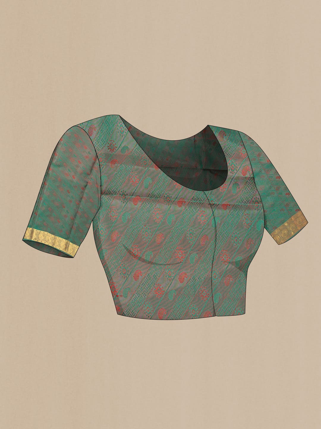 Pink Dual Tone Kanchipuram Silk Saree