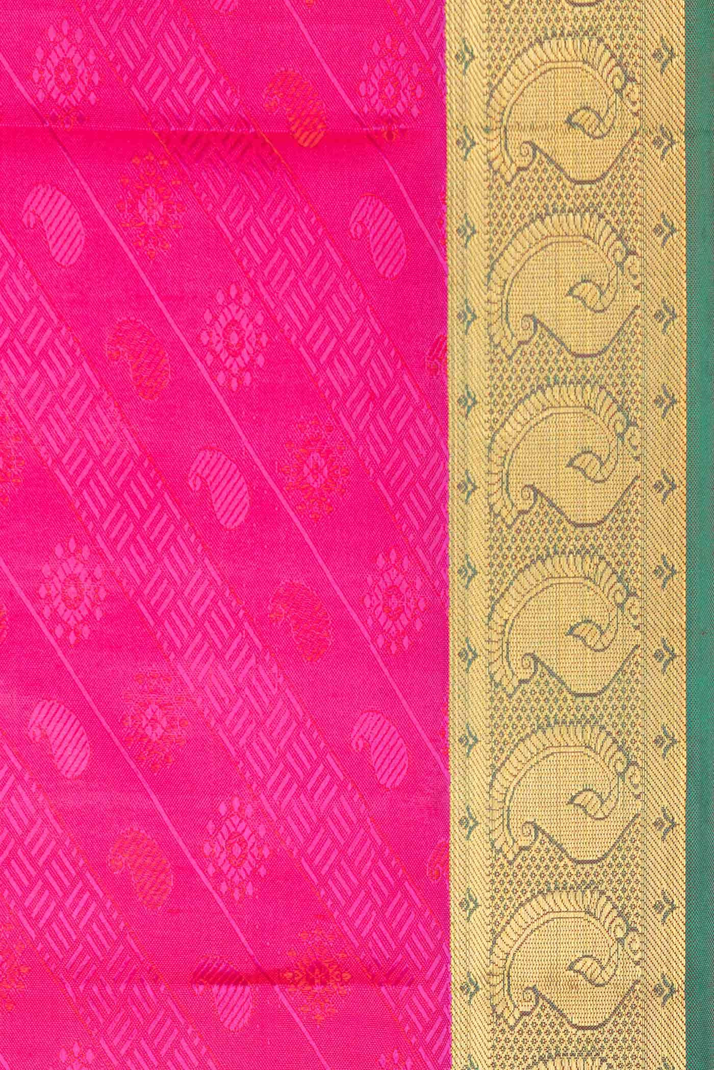 Pink Dual Tone Kanchipuram Silk Saree