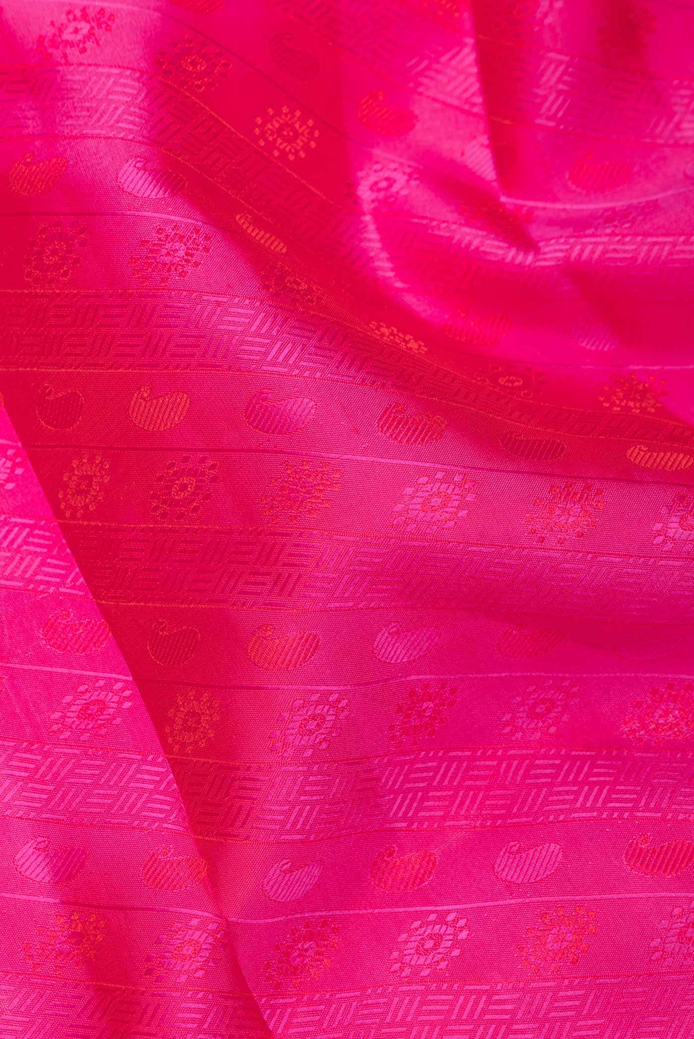 Pink Dual Tone Kanchipuram Silk Saree
