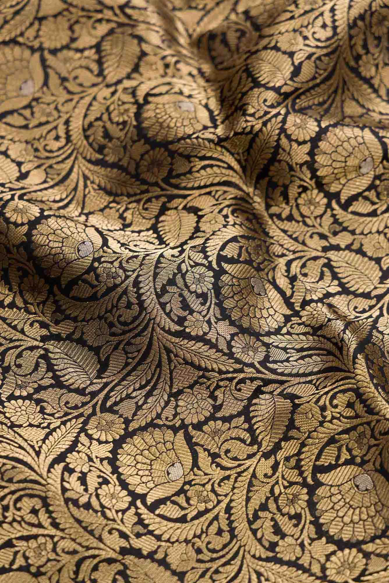 Black Dual Tone Banarasi Silk Saree