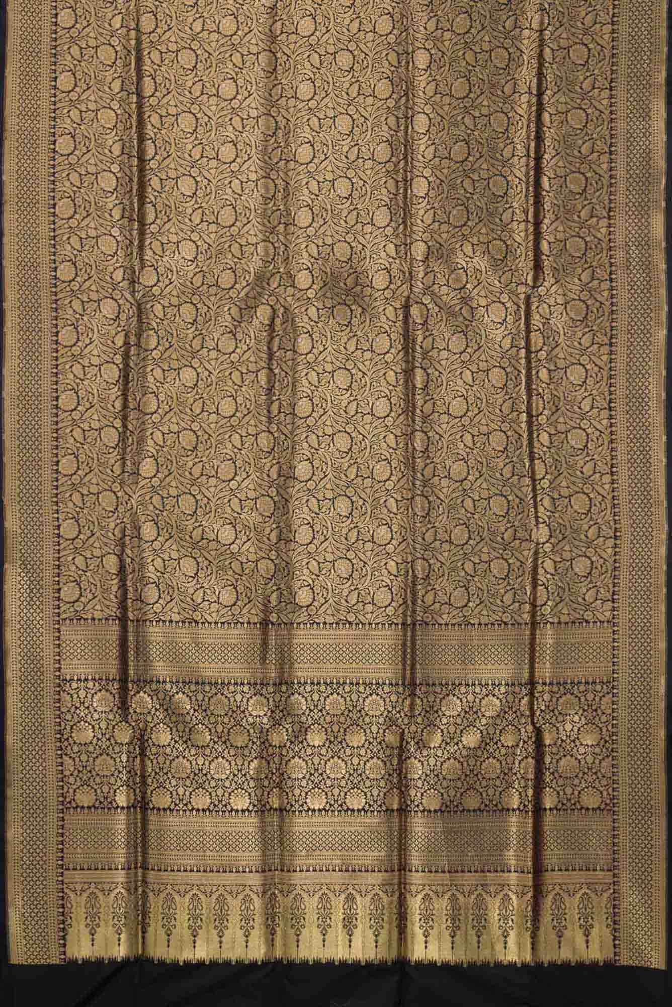 Black Dual Tone Banarasi Silk Saree