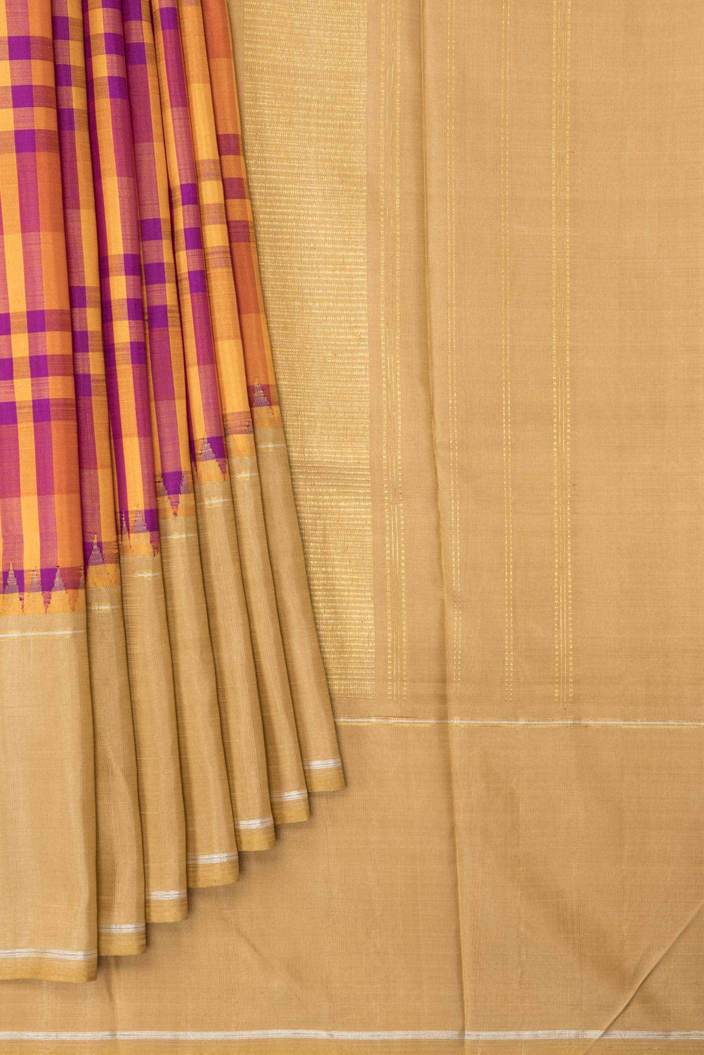 Pure Silk Pure Zari Multi Kanchipuram Saree