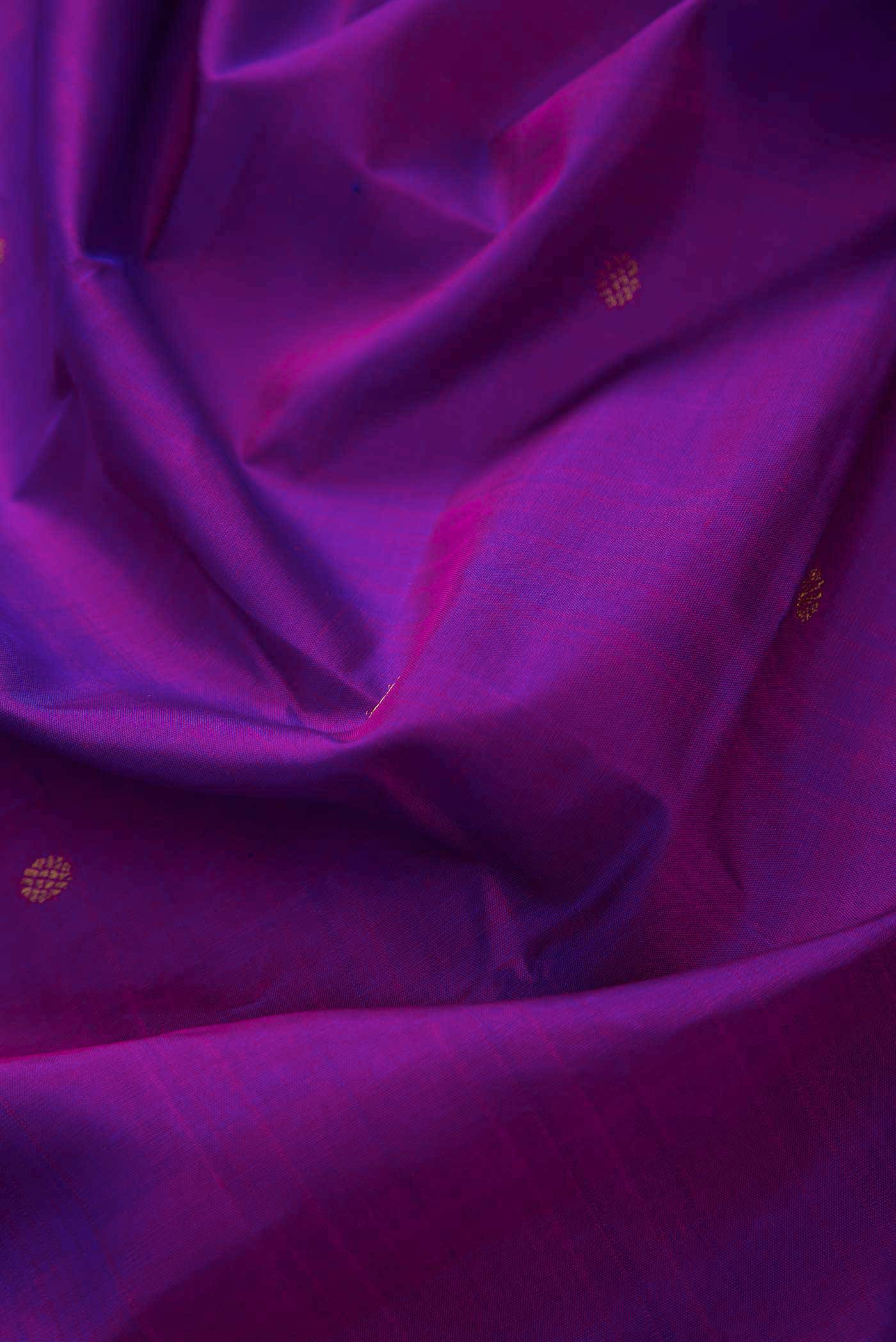 Pure Silk Pure Zari Purple Dual Tone Kanchipuram Saree