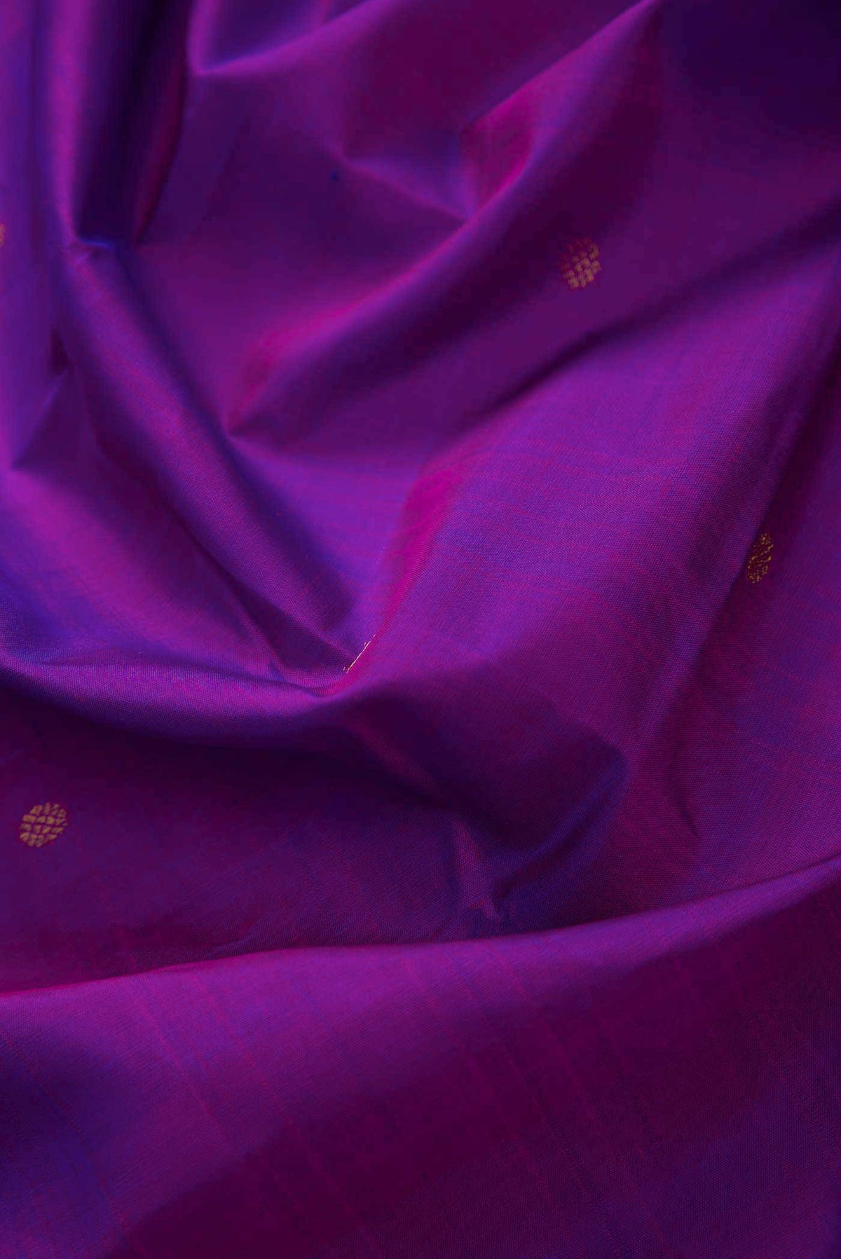 Pure Silk Pure Zari Purple Dual Tone Kanchipuram Saree