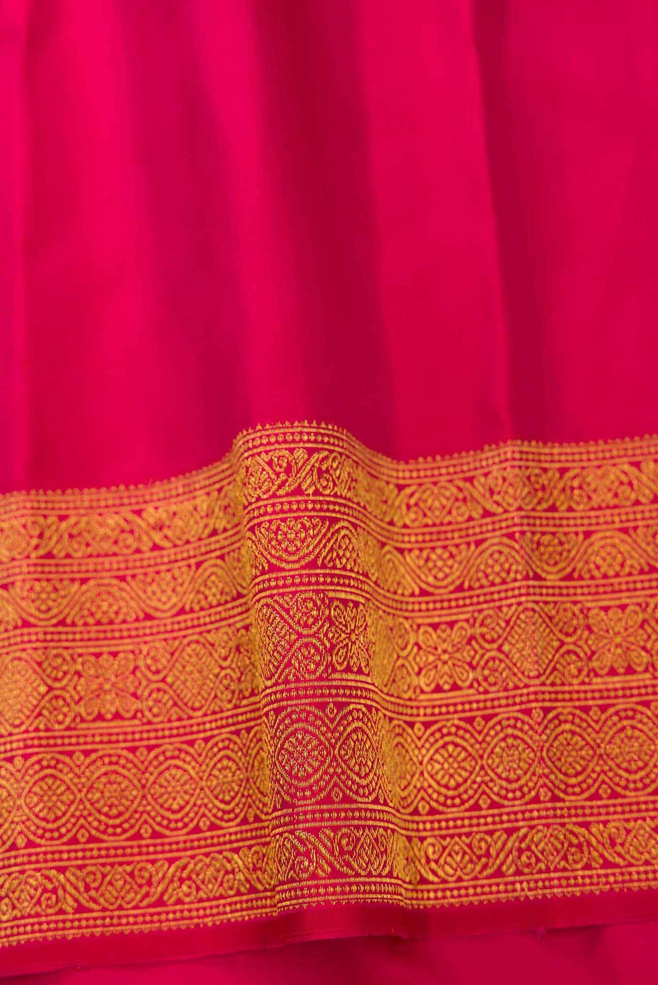 Pure Silk Pure Zari Pink Dual Tone Kanchipuram Saree