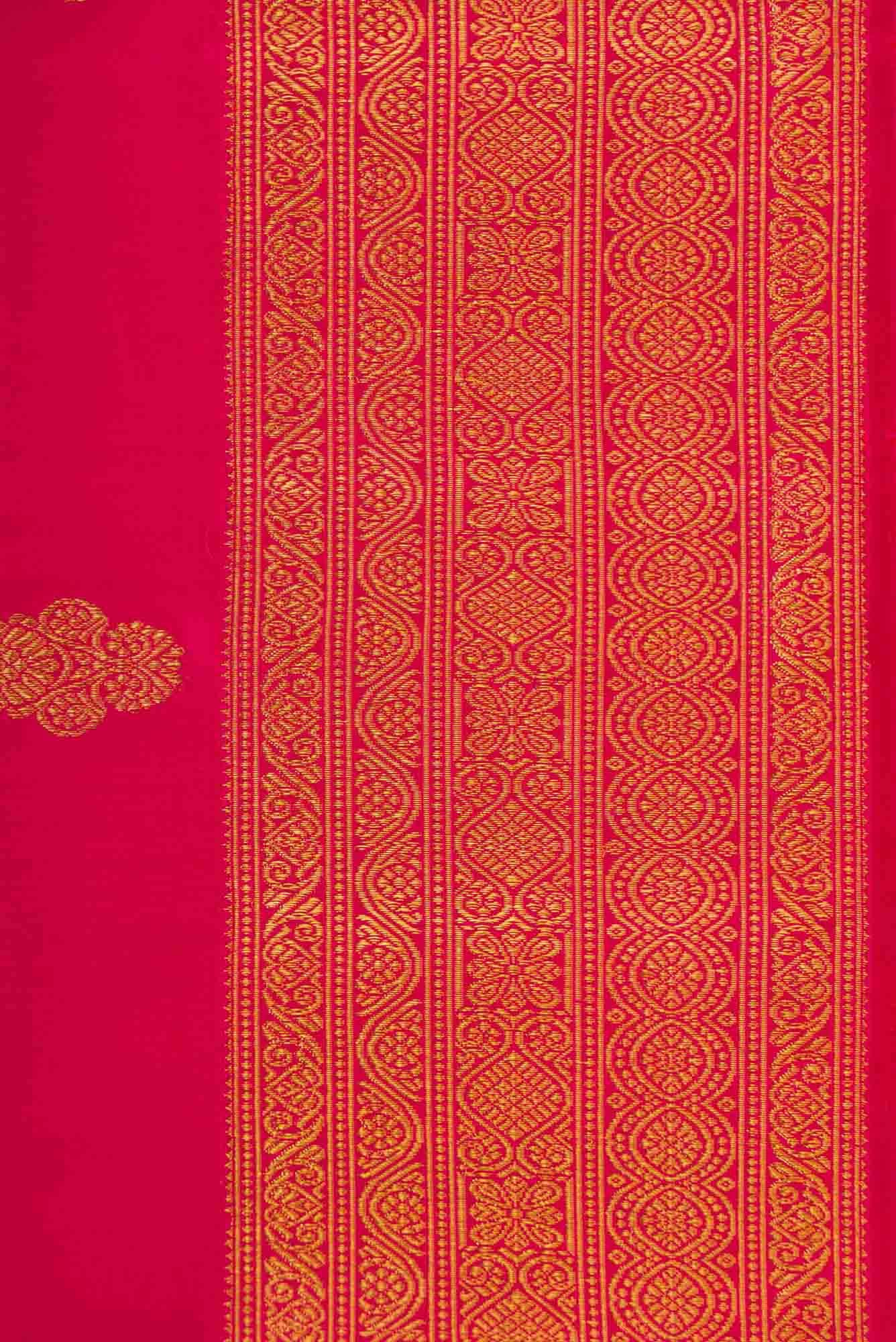 Pure Silk Pure Zari Pink Dual Tone Kanchipuram Saree