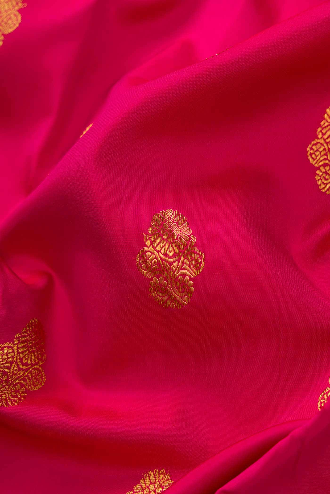Pure Silk Pure Zari Pink Dual Tone Kanchipuram Saree