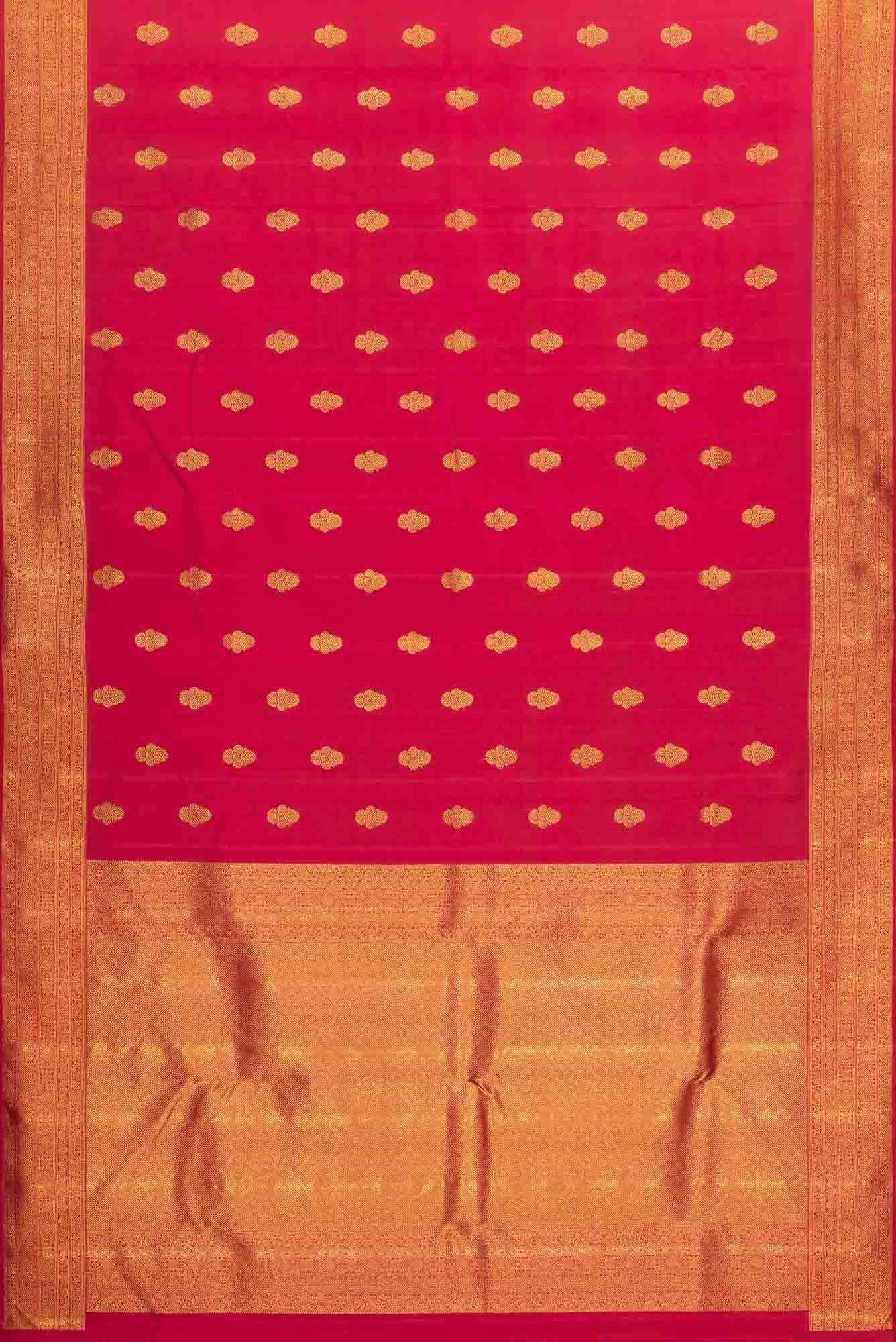 Pure Silk Pure Zari Pink Dual Tone Kanchipuram Saree