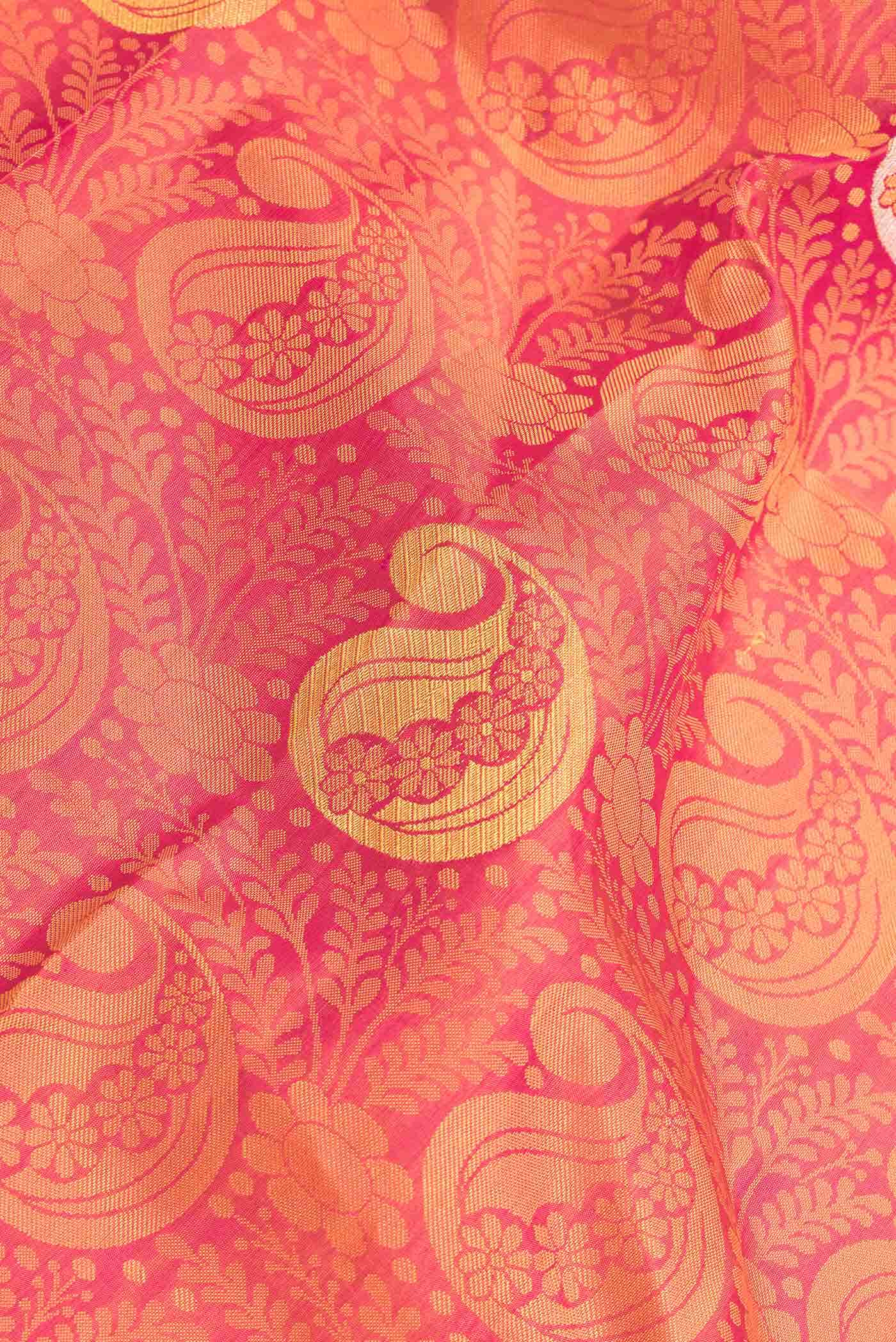 Pink Dual Tone Kanchipuram Silk Saree