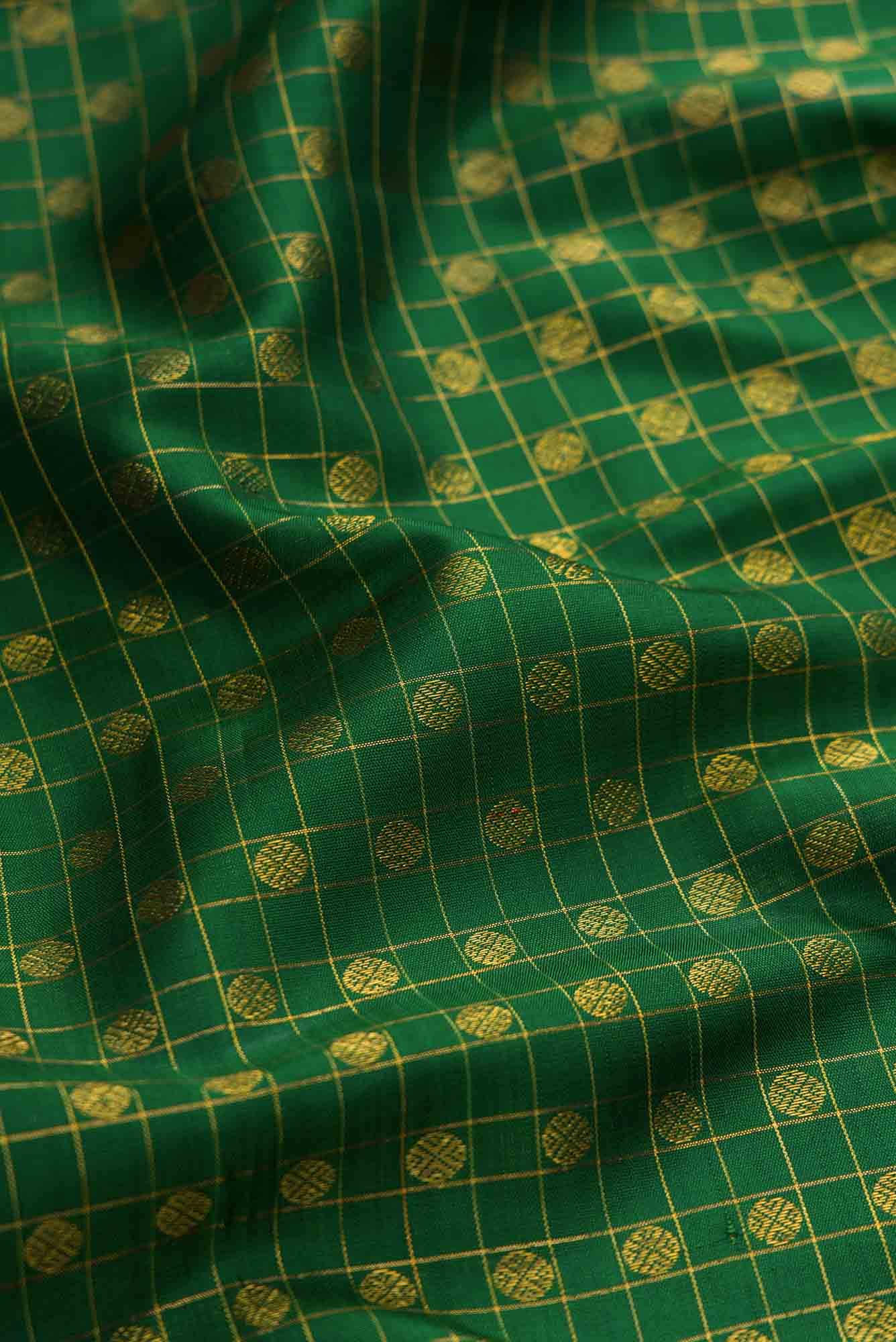 Green Dual Tone Kanchipuram Silk Saree