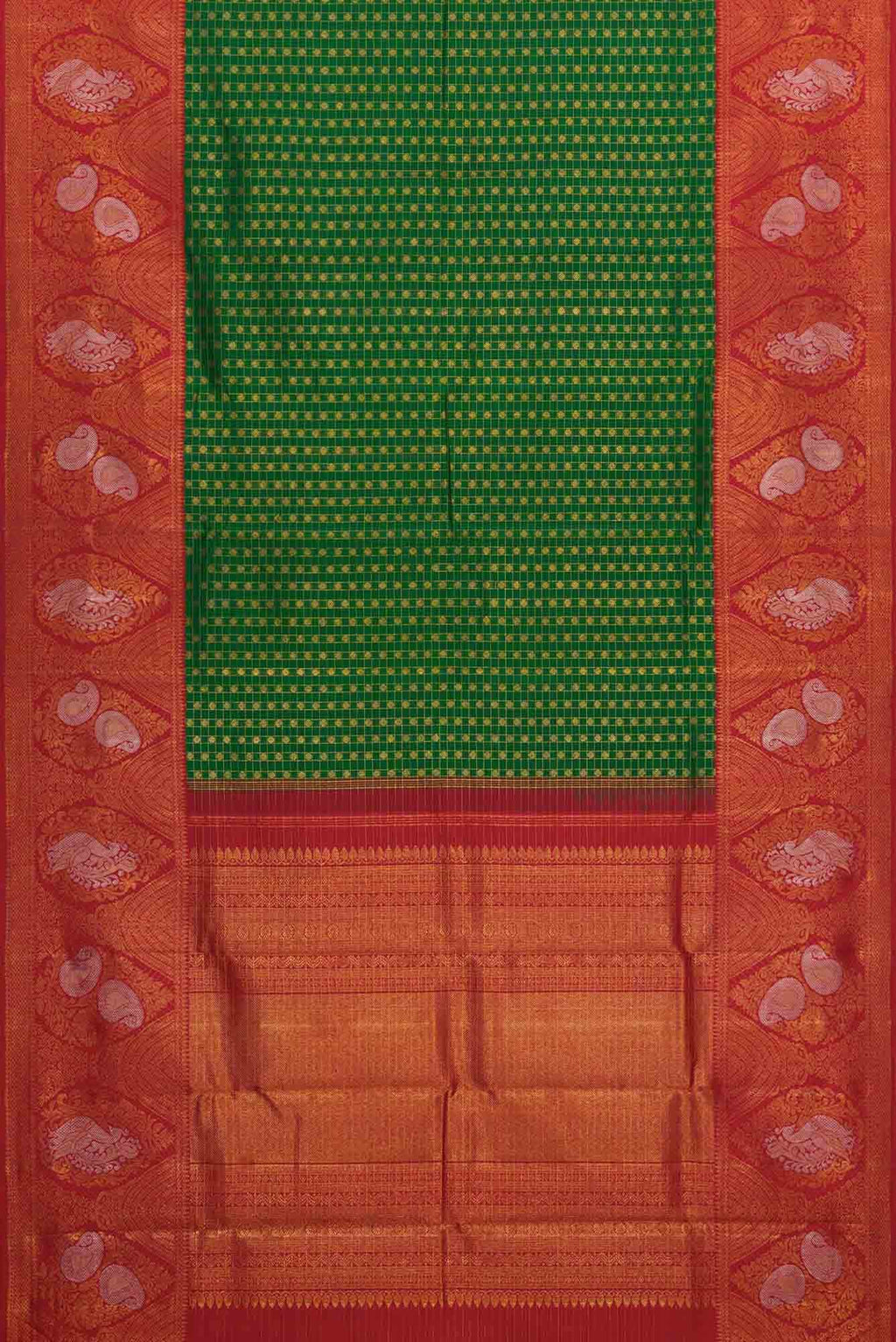 Green Dual Tone Kanchipuram Silk Saree
