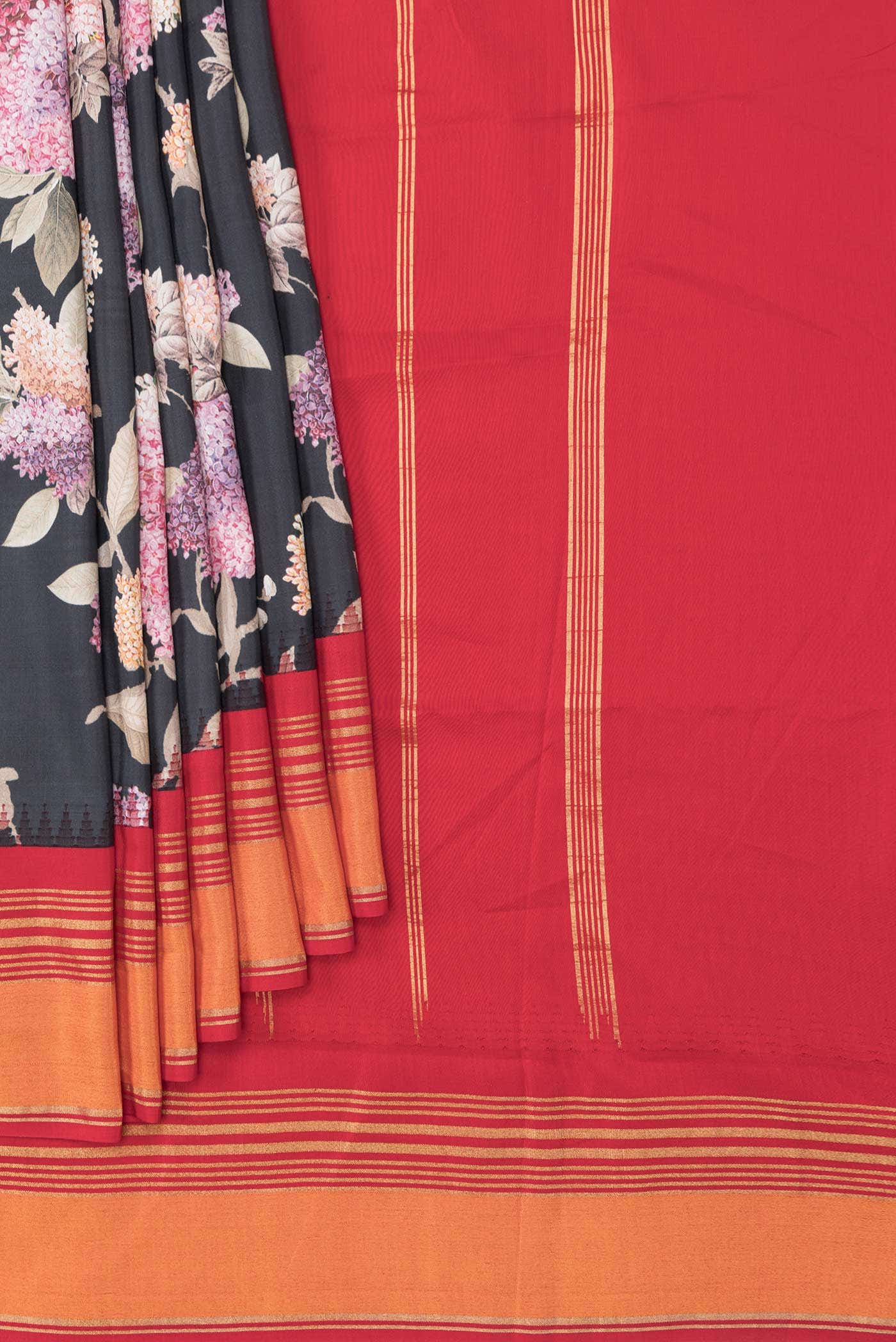 Black Kanchipuram Silk Saree