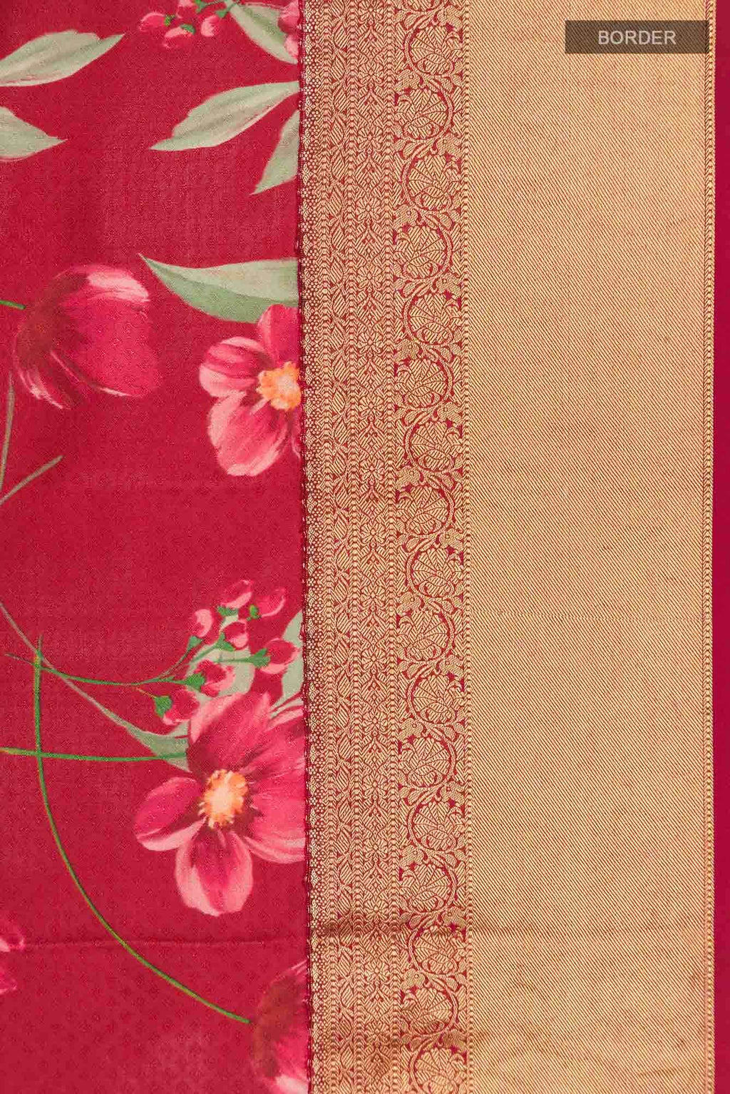 Maroon Tussar Silk Saree