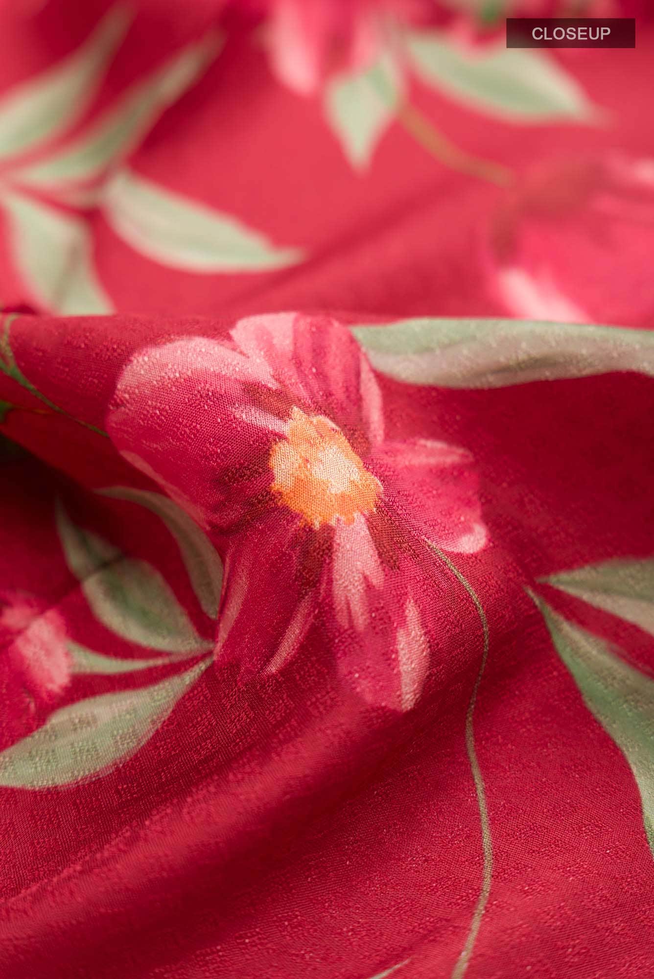Maroon Tussar Silk Saree