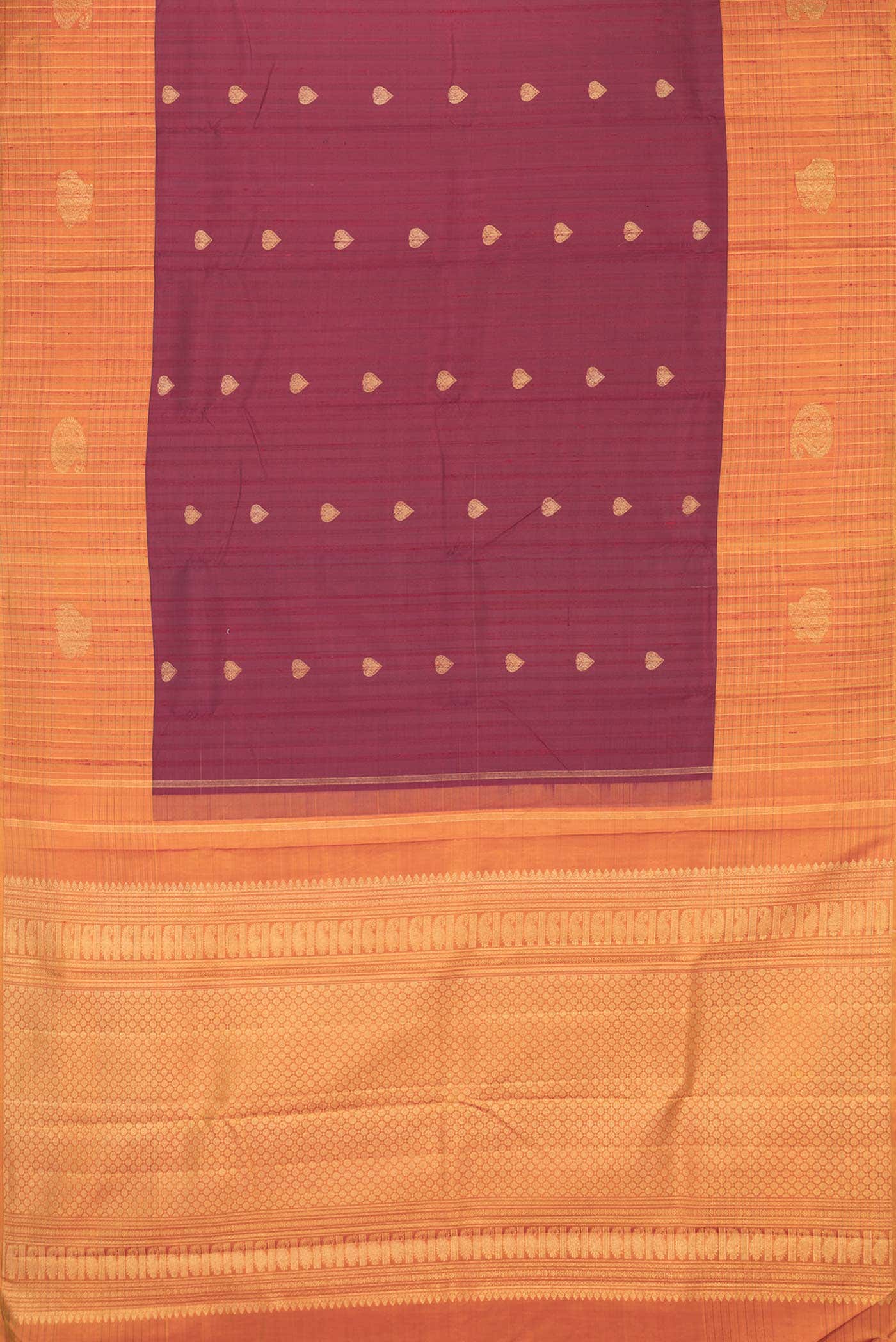 Maroon Dual Tone Kanchipuram Silk Saree