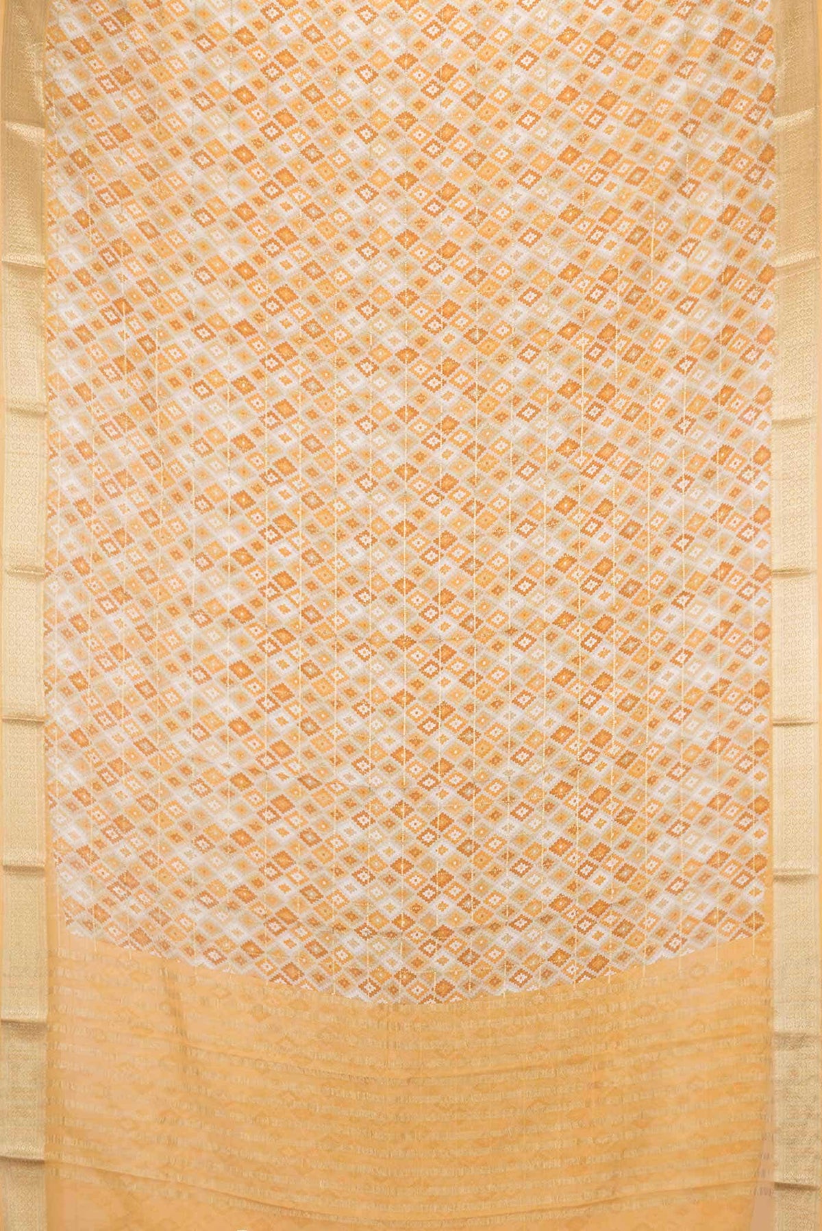 Beige Dual Tone Mysore Georgette Saree