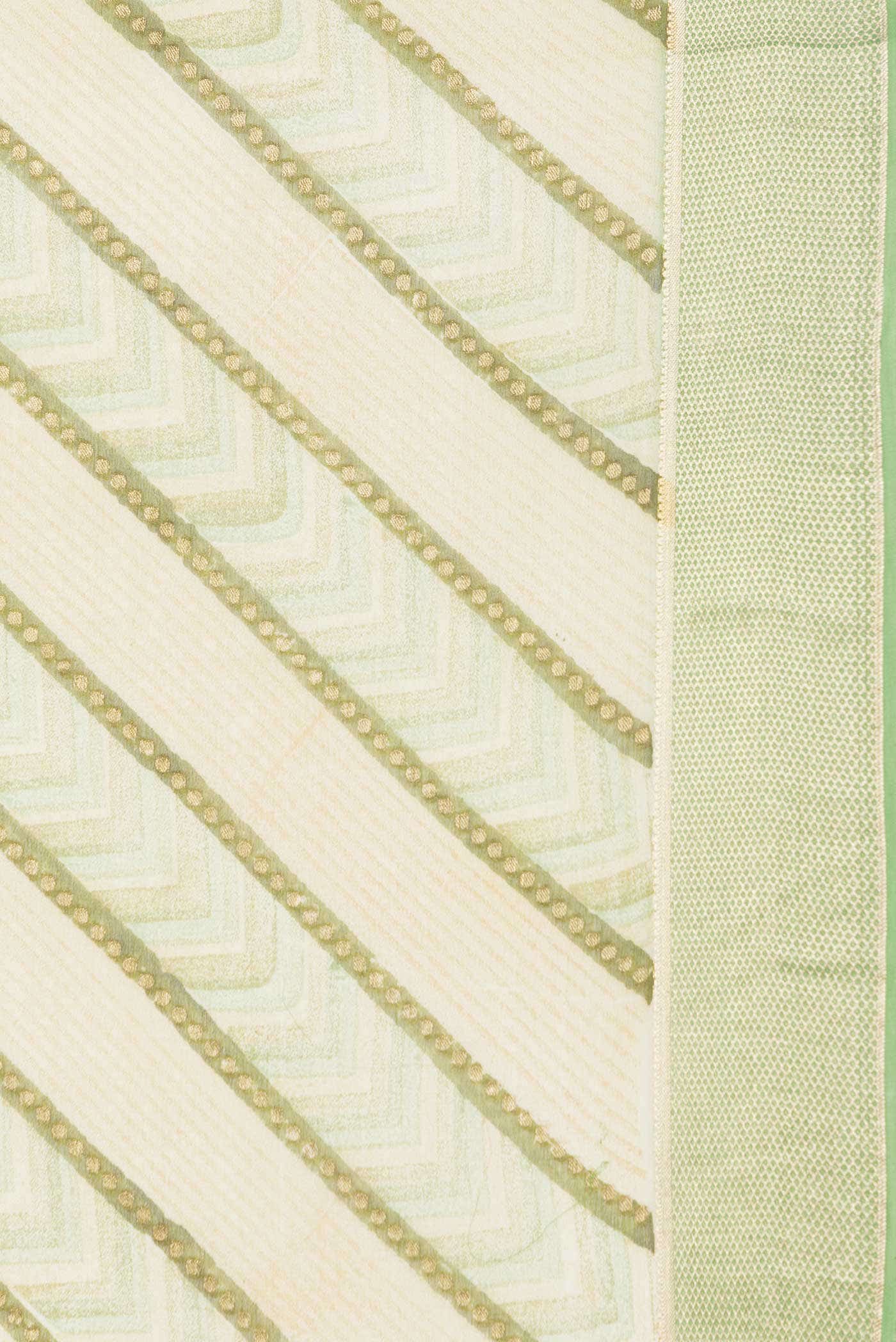 Green Dual Tone Mysore Georgette Saree