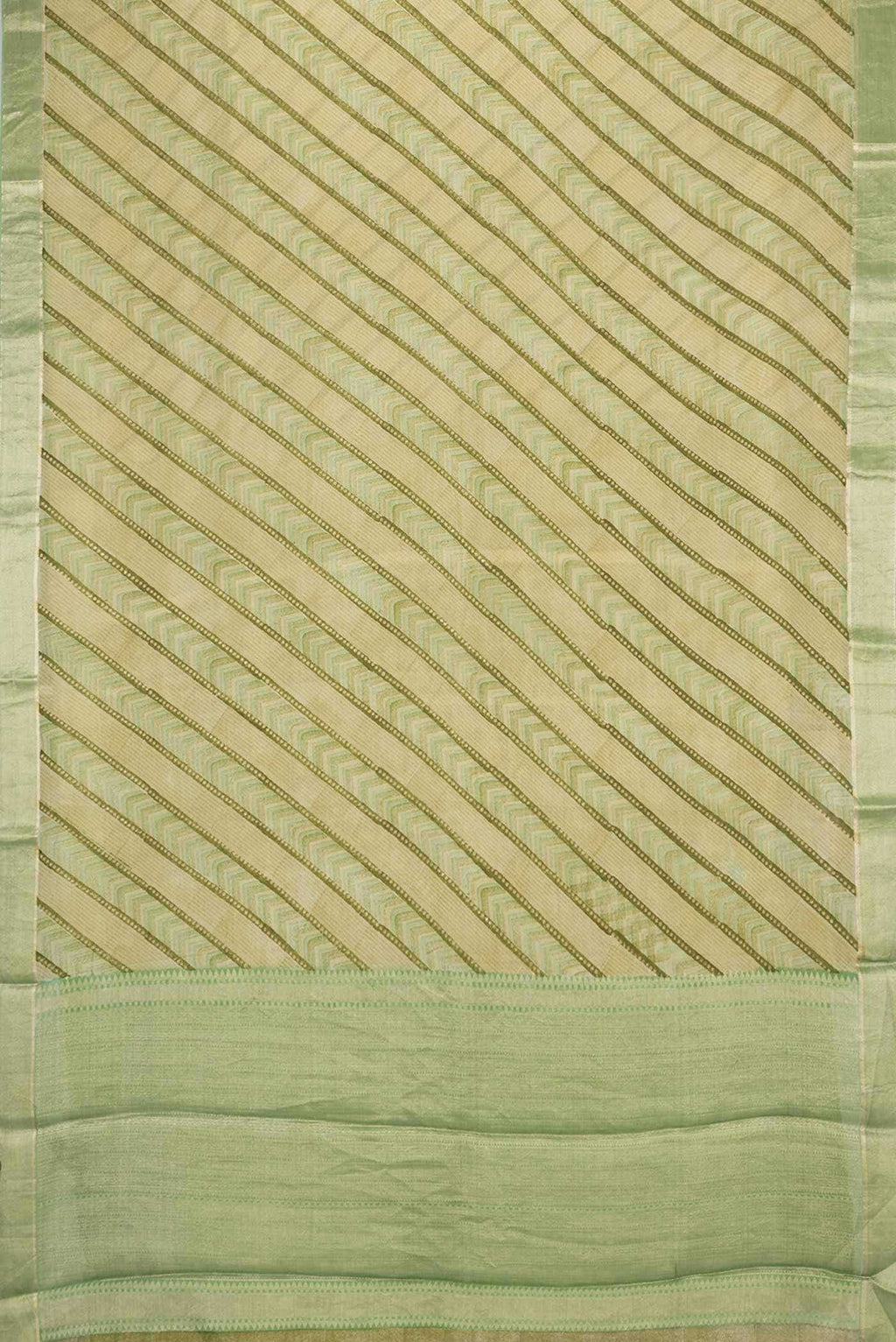 Green Dual Tone Mysore Georgette Saree
