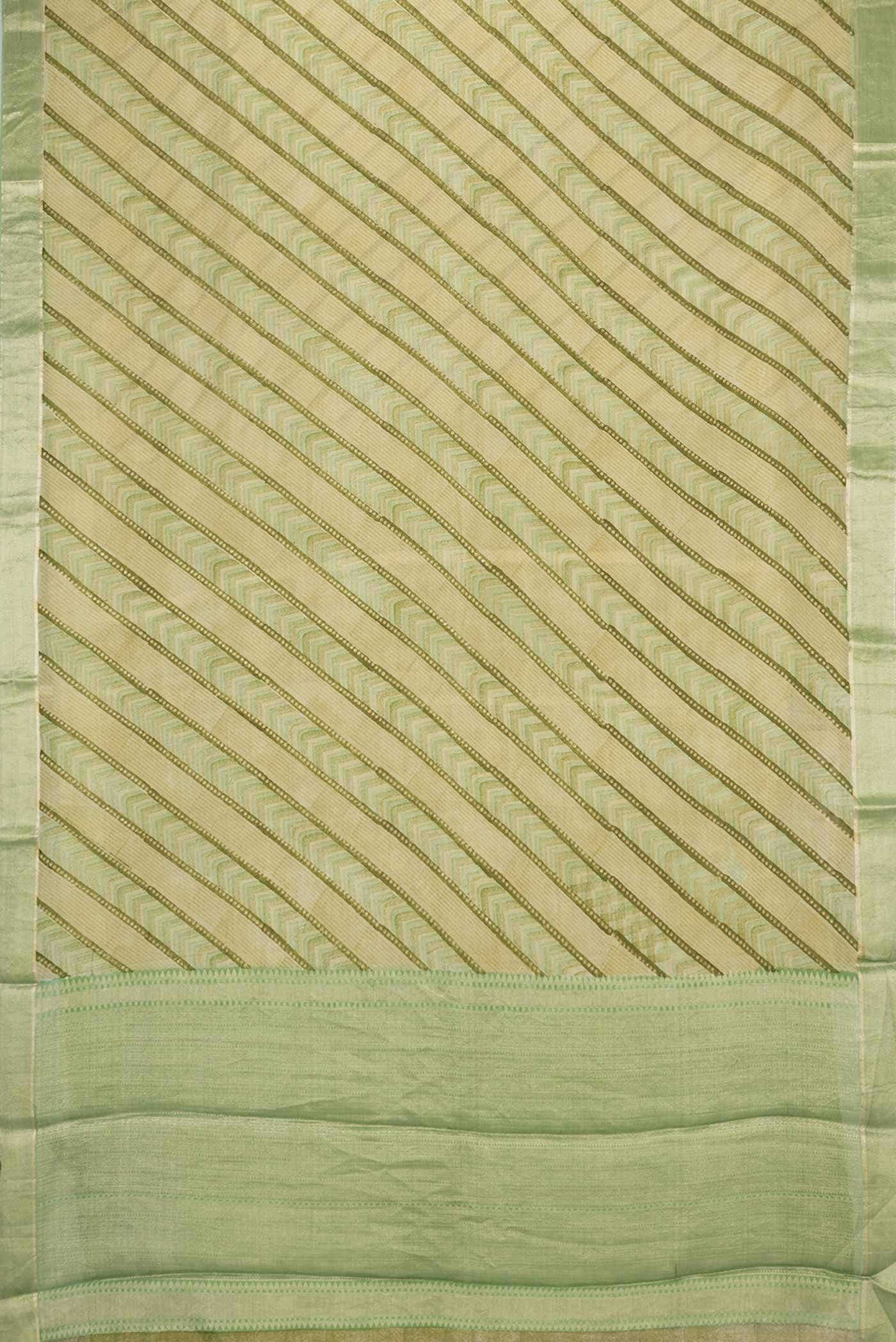 Green Dual Tone Mysore Georgette Saree