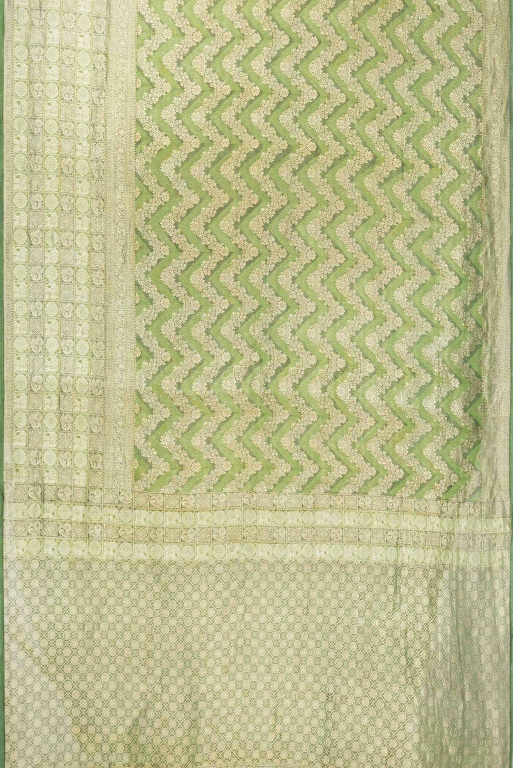 Green Dual Tone Banarasi Georgette Saree