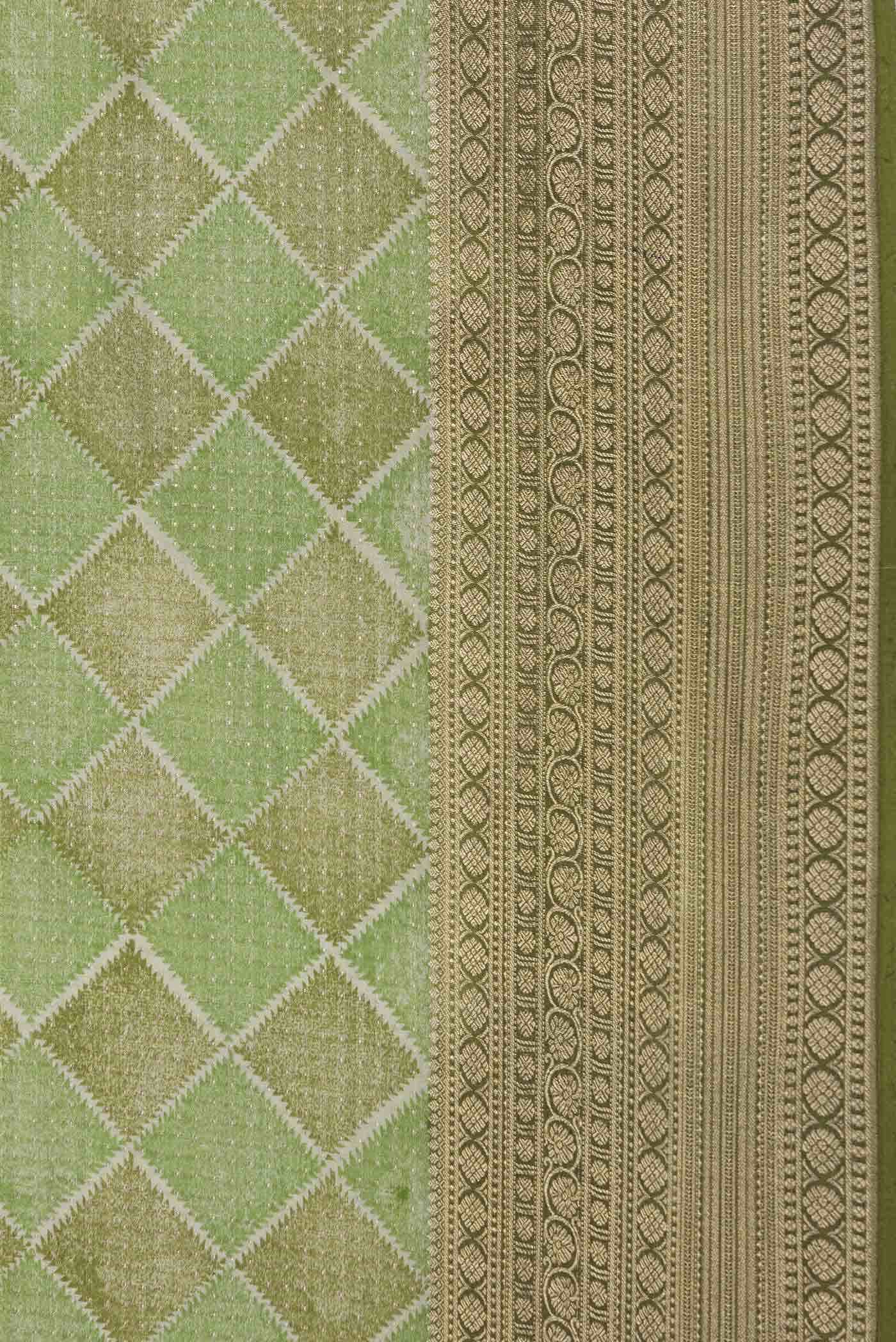 Green Dual Tone Banarasi Georgette Saree