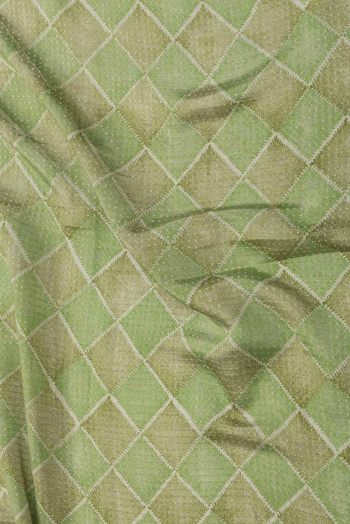 Green Dual Tone Banarasi Georgette Saree