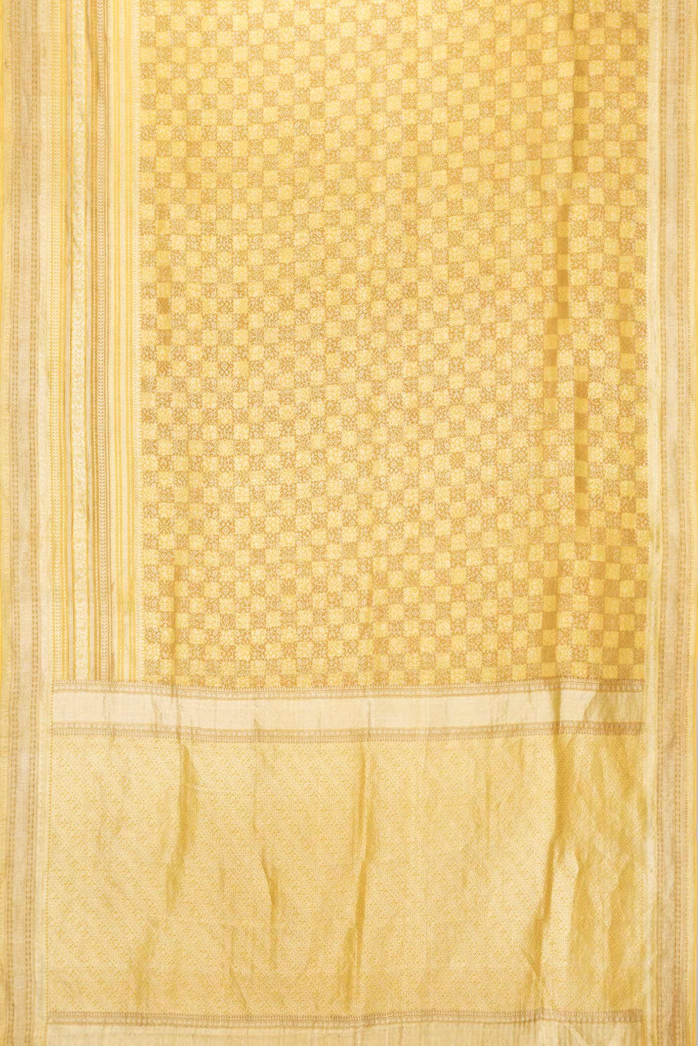 Mustard Dual Tone Banarasi Georgette Saree