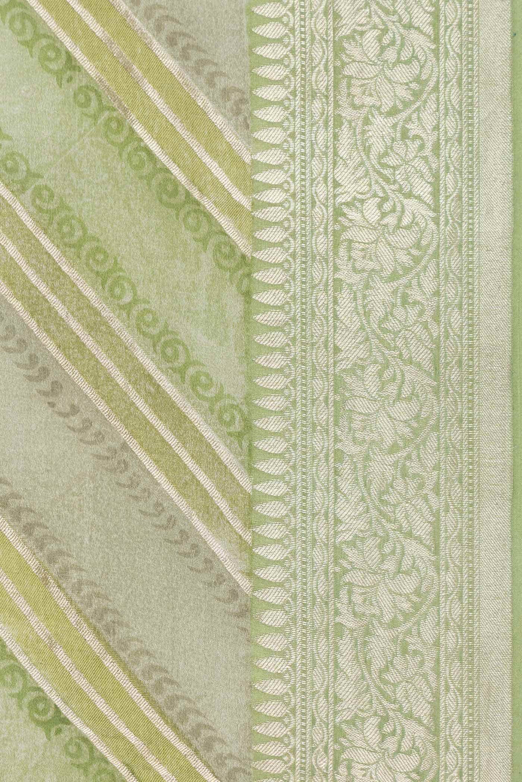 Green Dual Tone Banarasi Georgette Saree