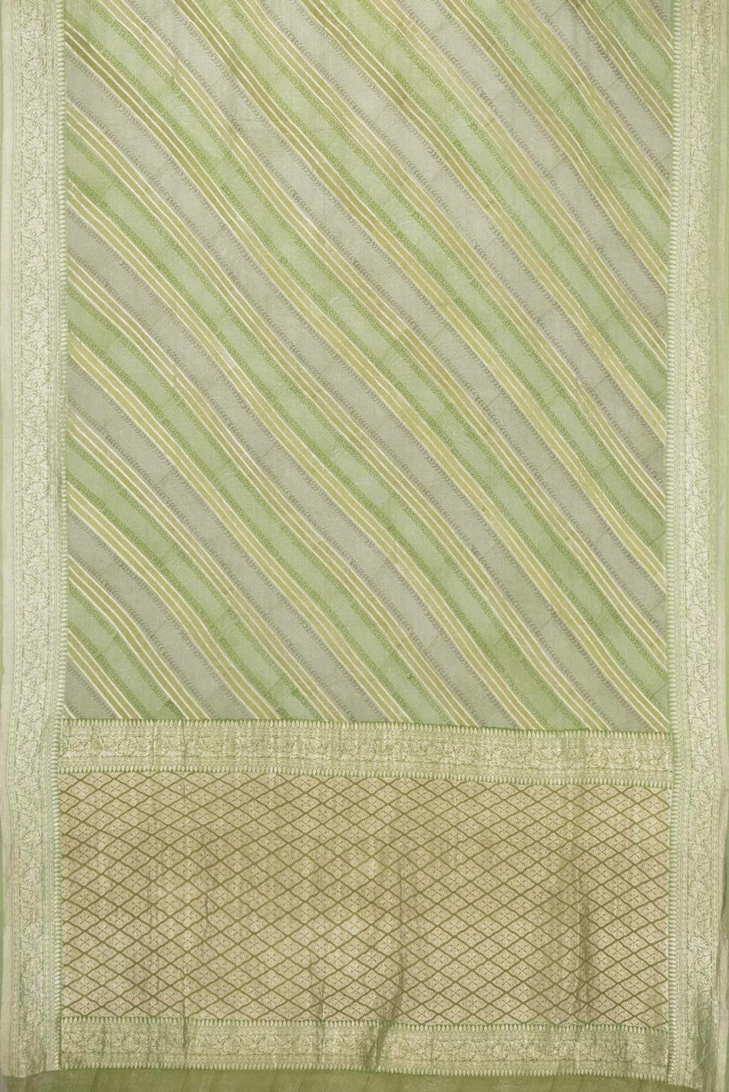 Green Dual Tone Banarasi Georgette Saree