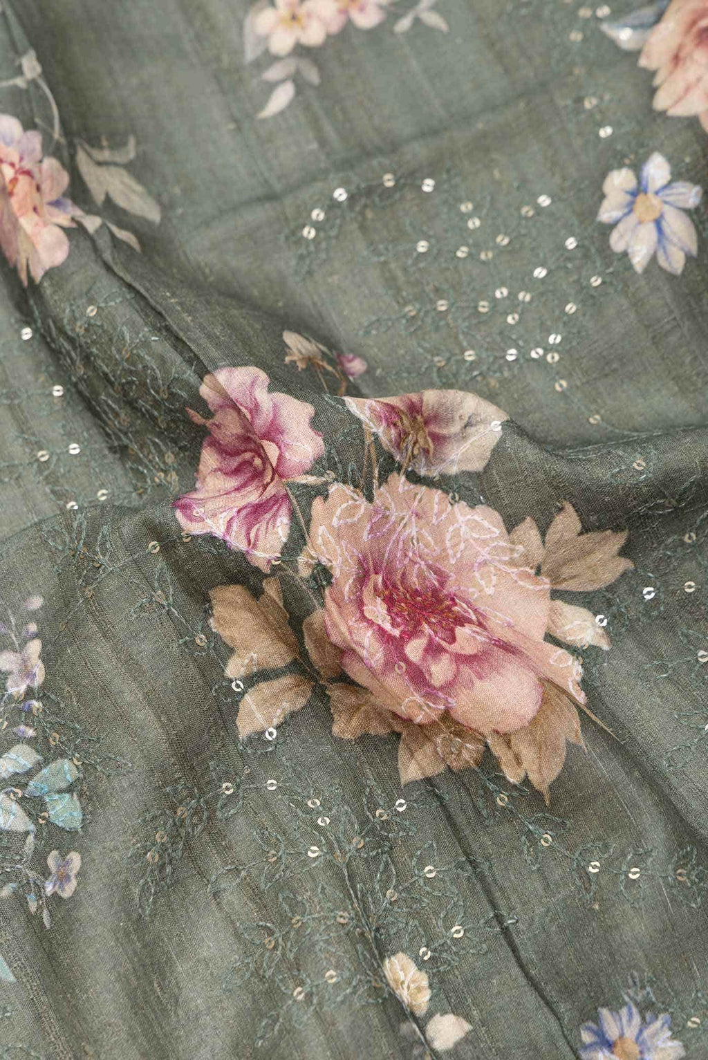 Green Dual Tone Tussar Silk Saree