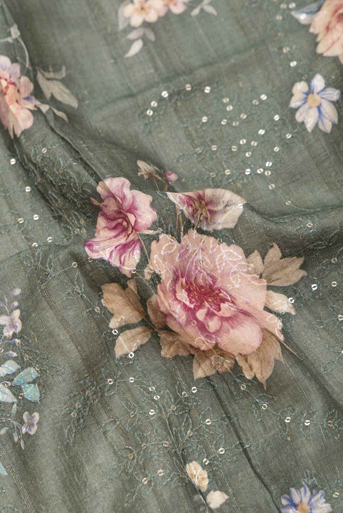 Green Dual Tone Tussar Silk Saree