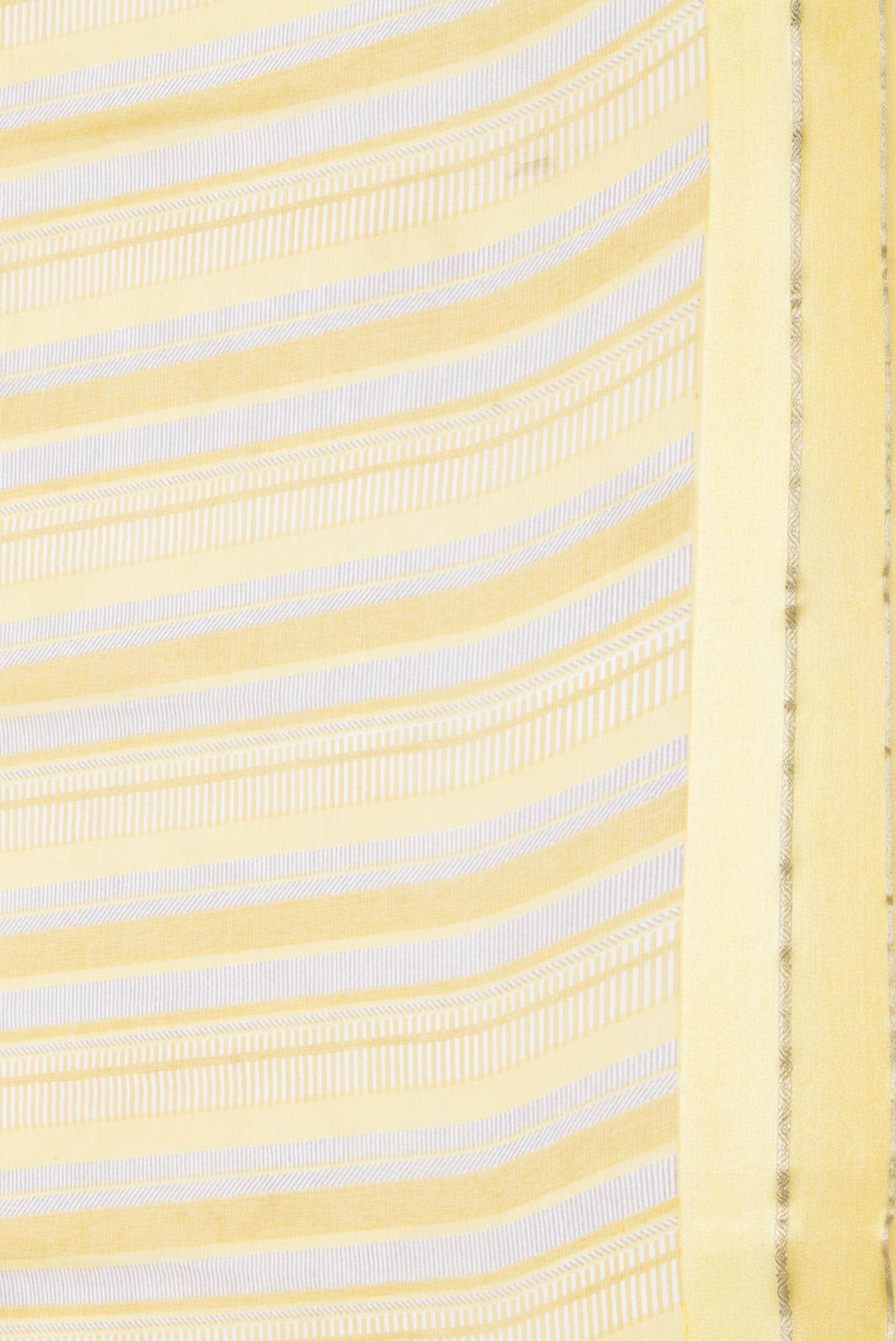 Yellow Dual Tone Mysore Crepe Saree