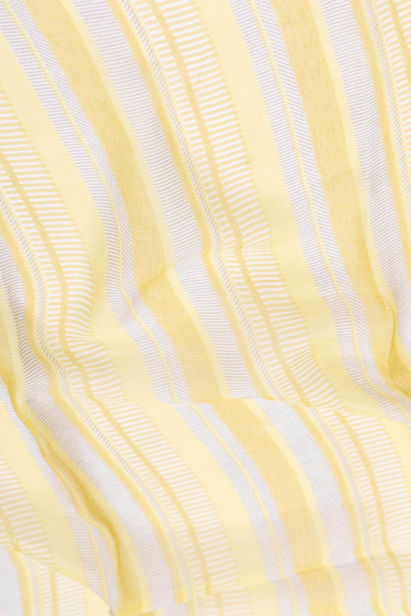 Yellow Dual Tone Mysore Crepe Saree