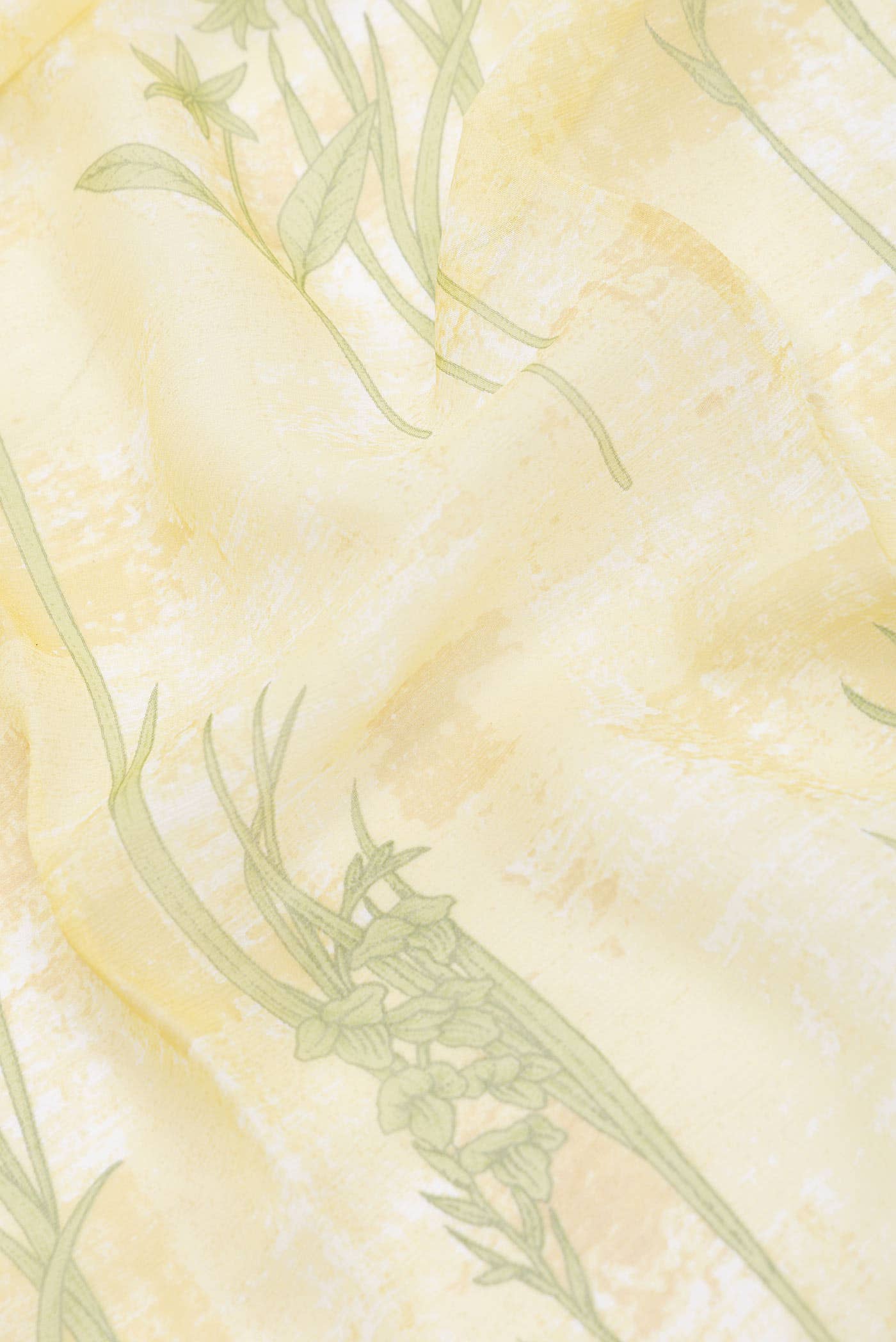 Lemon Yellow Dual Tone Mysore Chiffon Saree