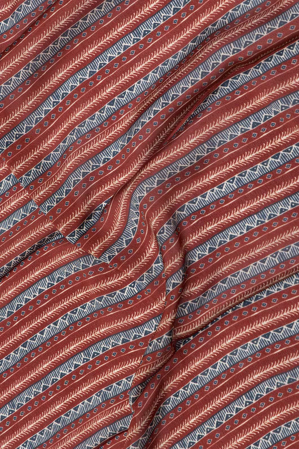 Maroon Dual Tone Mysore Crepe Saree