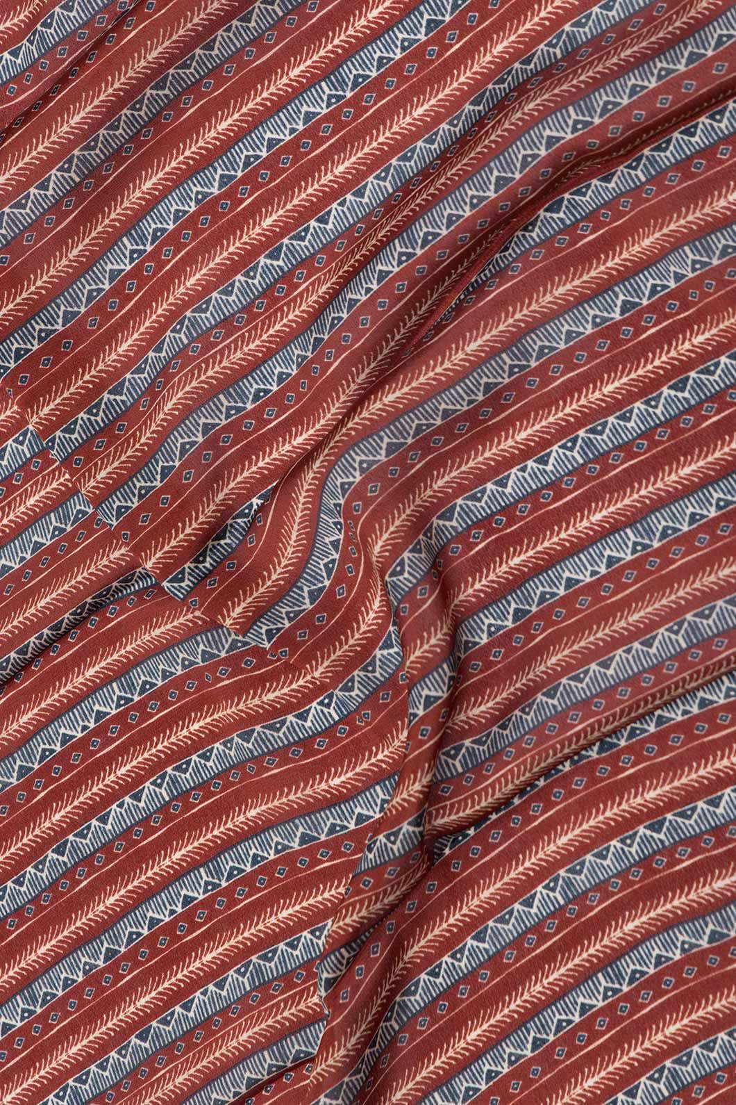 Maroon Dual Tone Mysore Crepe Saree