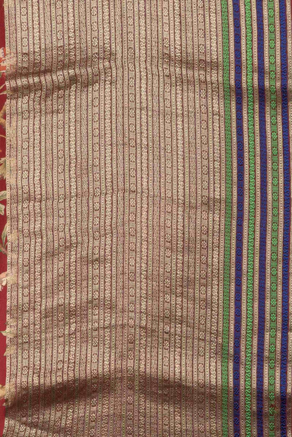 Maroon Mysore Crepe Saree