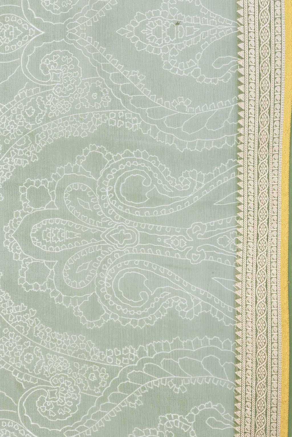 Green Dual Tone Mysore Chiffon Saree