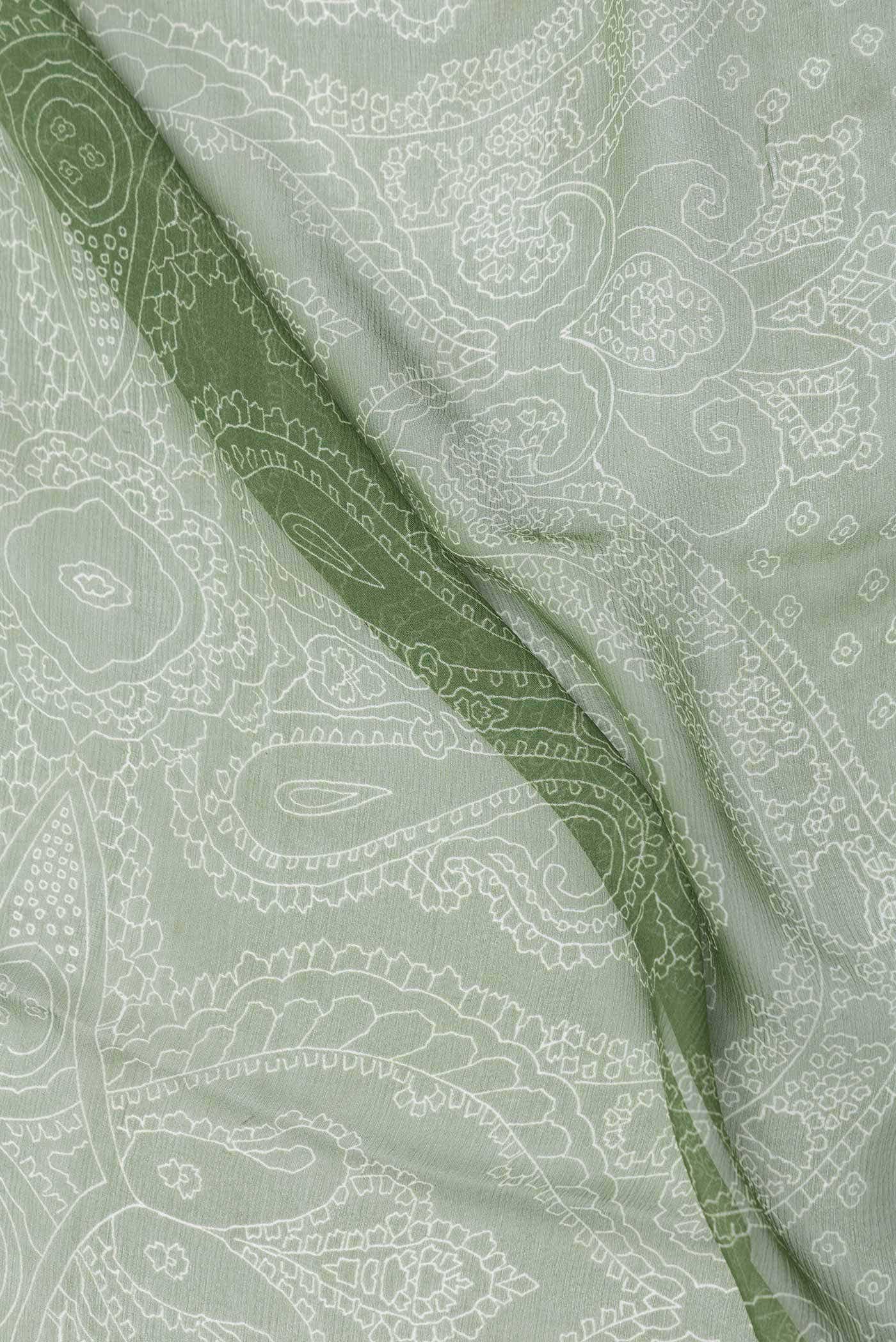 Green Dual Tone Mysore Chiffon Saree