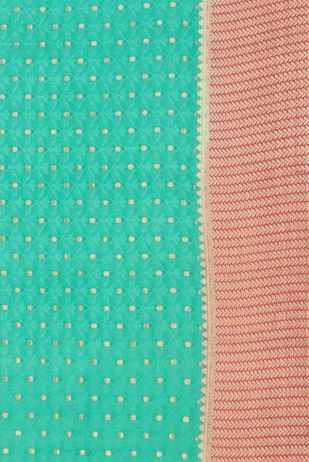 Sea Green Dual Tone Mysore Georgette Saree