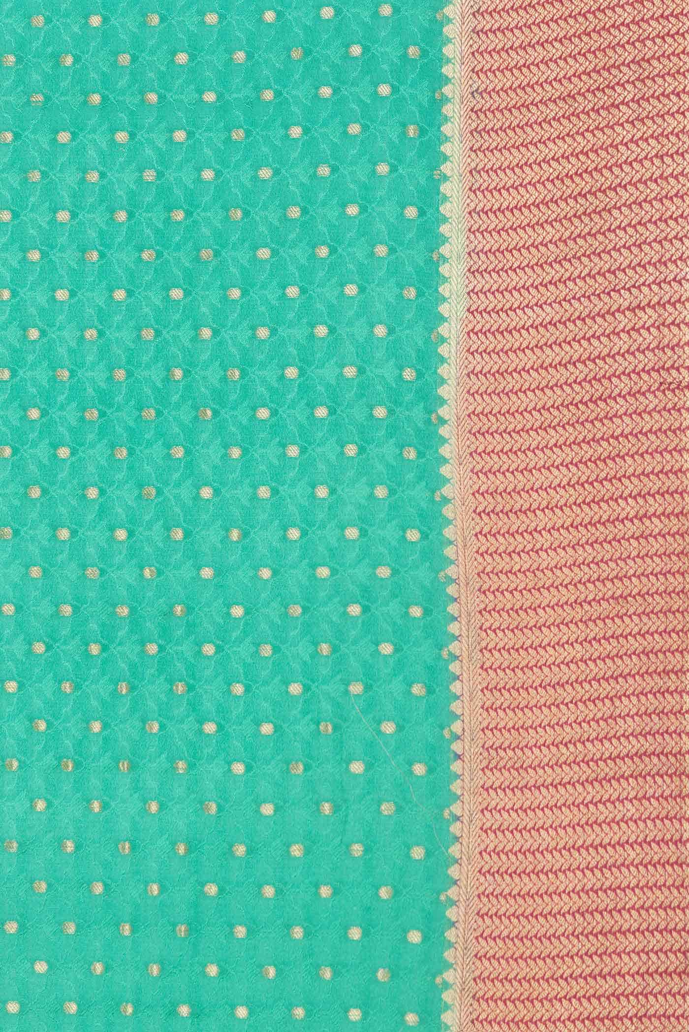 Sea Green Dual Tone Mysore Georgette Saree