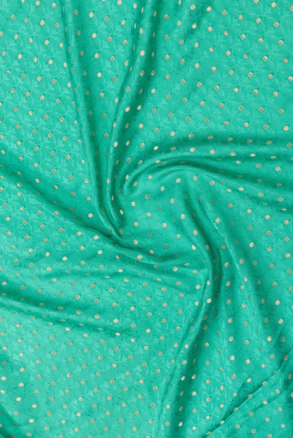 Sea Green Mysore Crepe Saree
