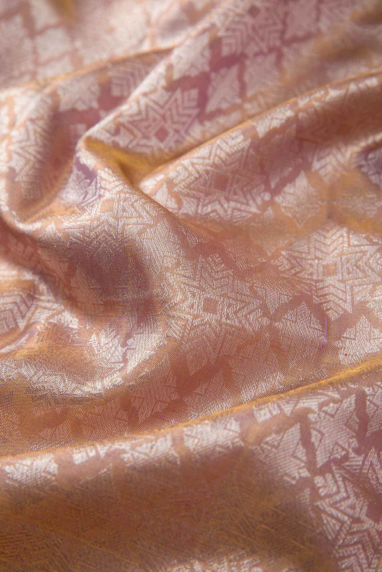 Lavender Dual Tone Kanjivaram Tissue Silk Saree