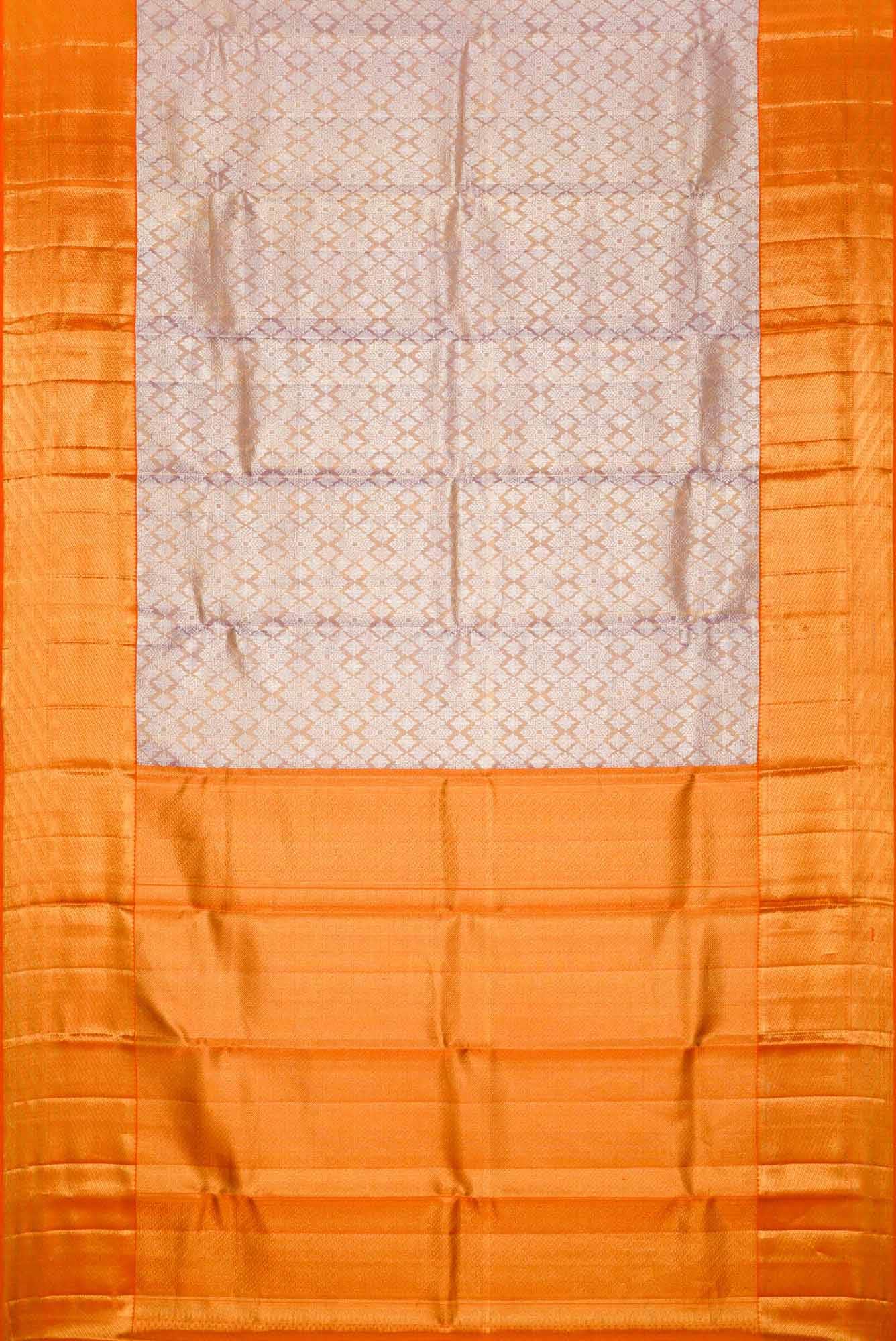 Lavender Dual Tone Kanjivaram Tissue Silk Saree
