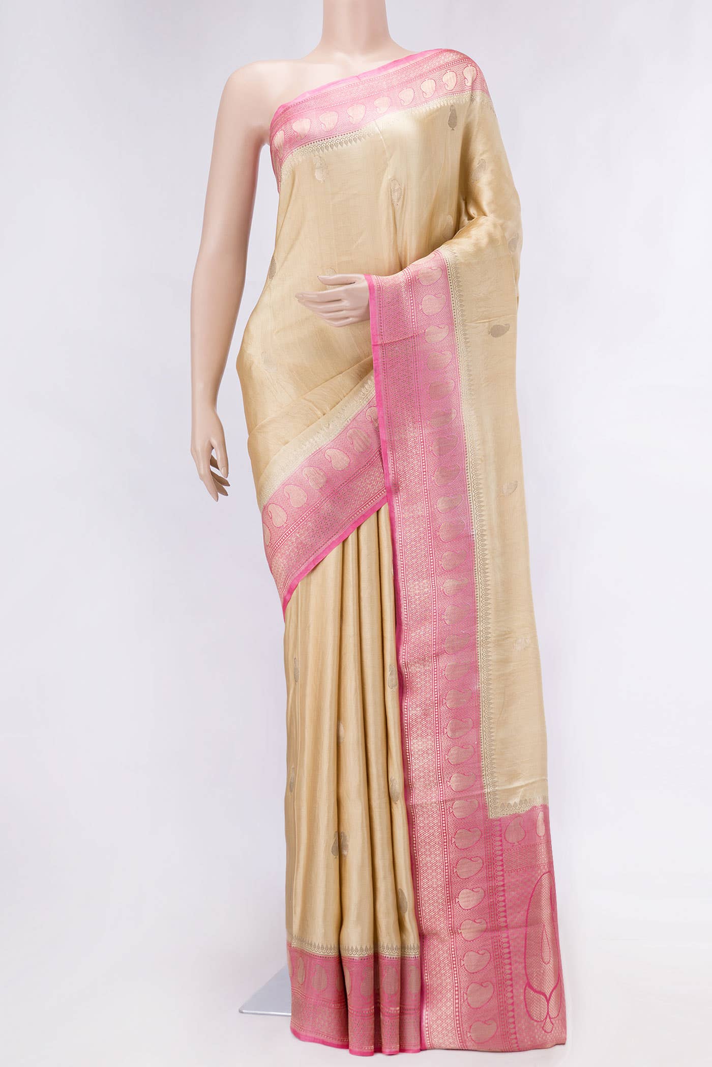 Sandal Satin Crepe Saree